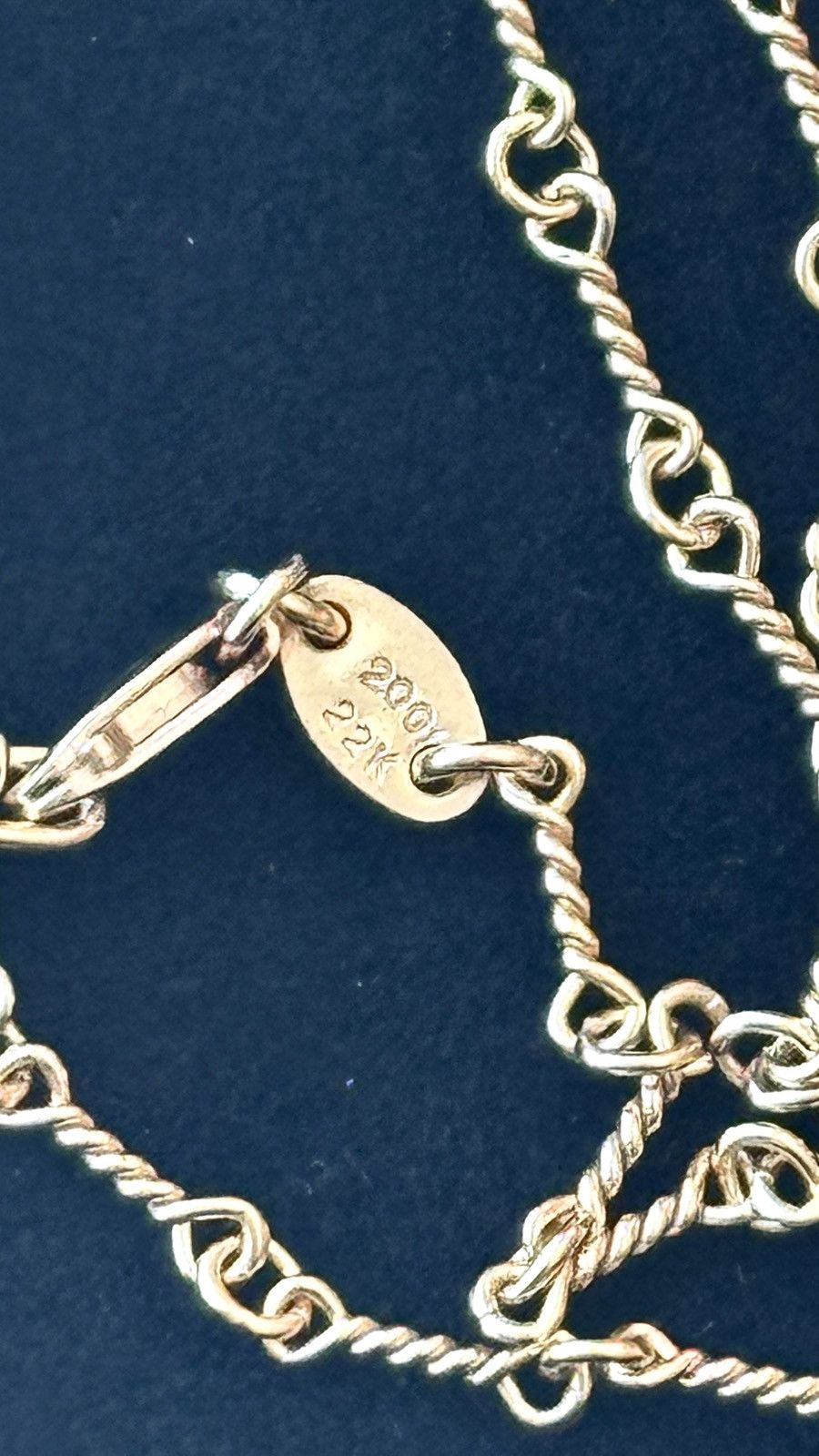 Chrome Hearts Chrome Hearts 22K Gold Twist Chain(18inch/45cm) Size ONE SIZE - 5 Thumbnail