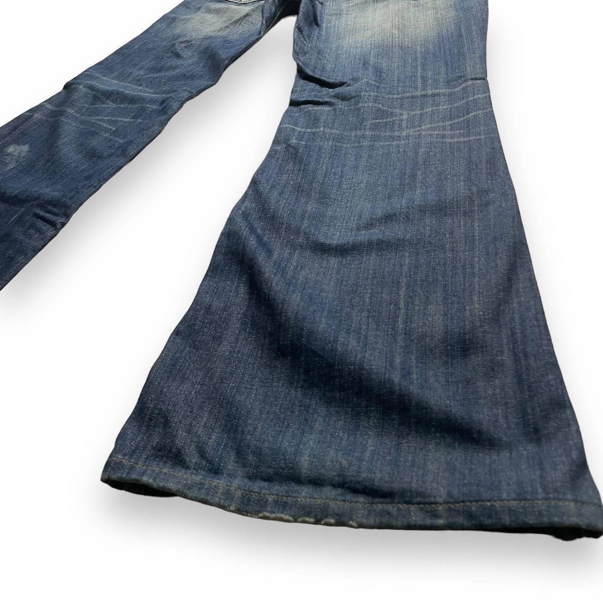 Le Grande Bleu (L.G.B.) SUPER FLARE VINTAGE HOT PEPPER BUTTON FLY DENIM PANTS Size US 32 / EU 48 - 12 Thumbnail
