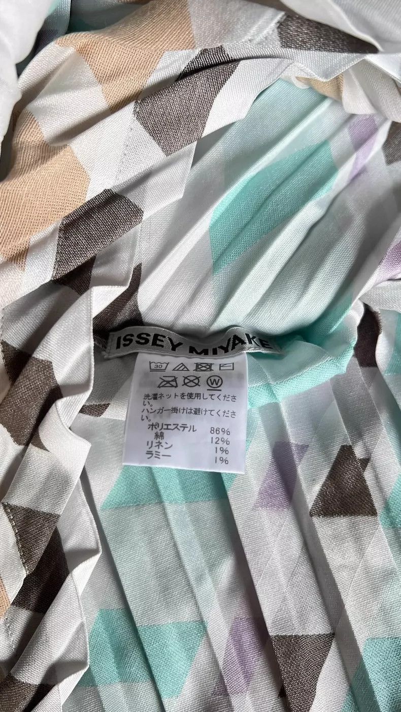 Issey Miyake Issey Miyake Blue-green pleated long-sleeved shirt Size M / US 6-8 / IT 42-44 - 4 Thumbnail