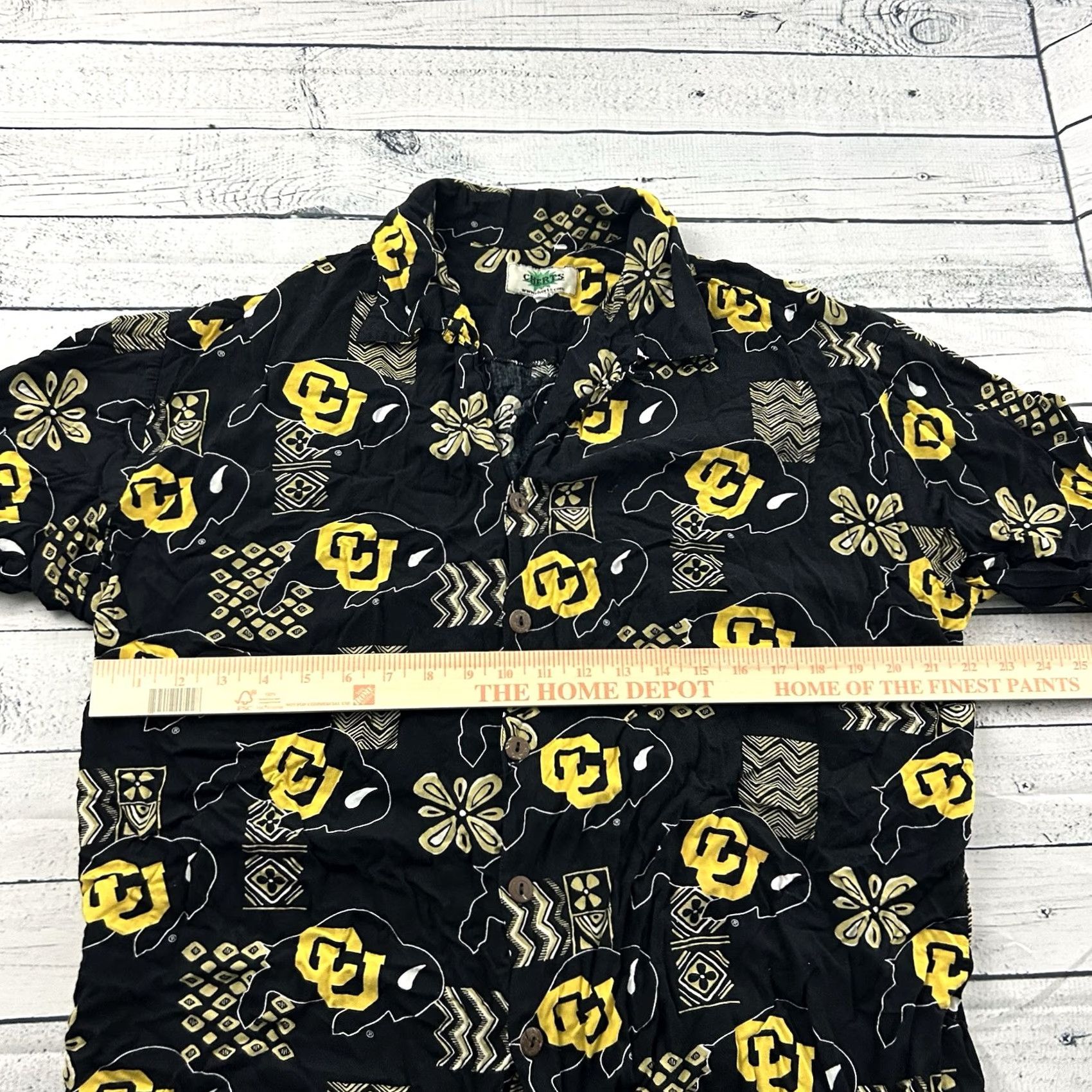 Vintage Cherts CU Buffaloes Short Sleeve Button-Up Shirt Men's L Black Size US L / EU 52-54 / 3 - 4 Thumbnail