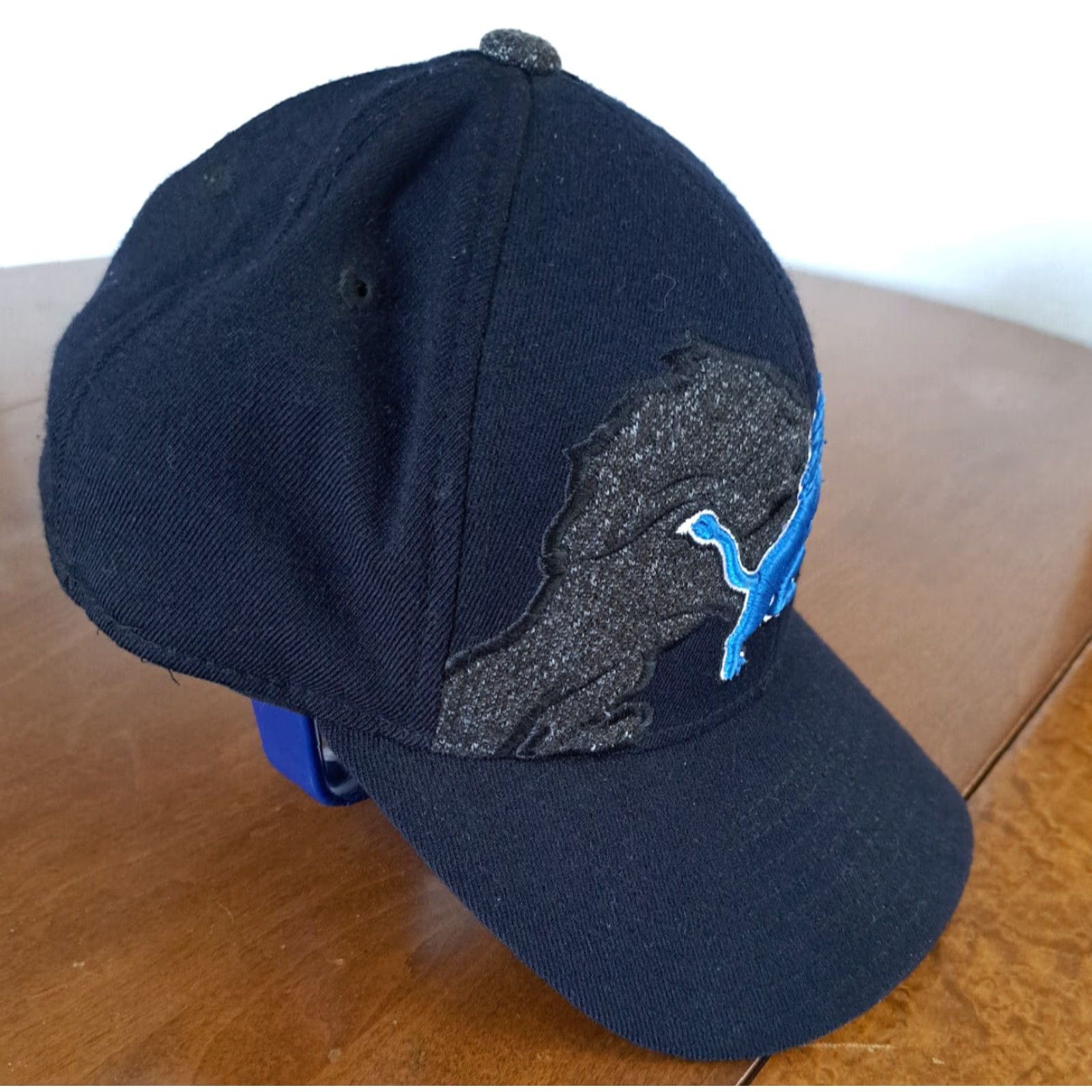 Reebok VINTAGE? (No) Detroit Lions Reebok Hat Fitted Small/medium Black Baseball Cap Men M Black Sports Cap Reebok Hat Mens Football Size ONE SIZE - 4 Thumbnail