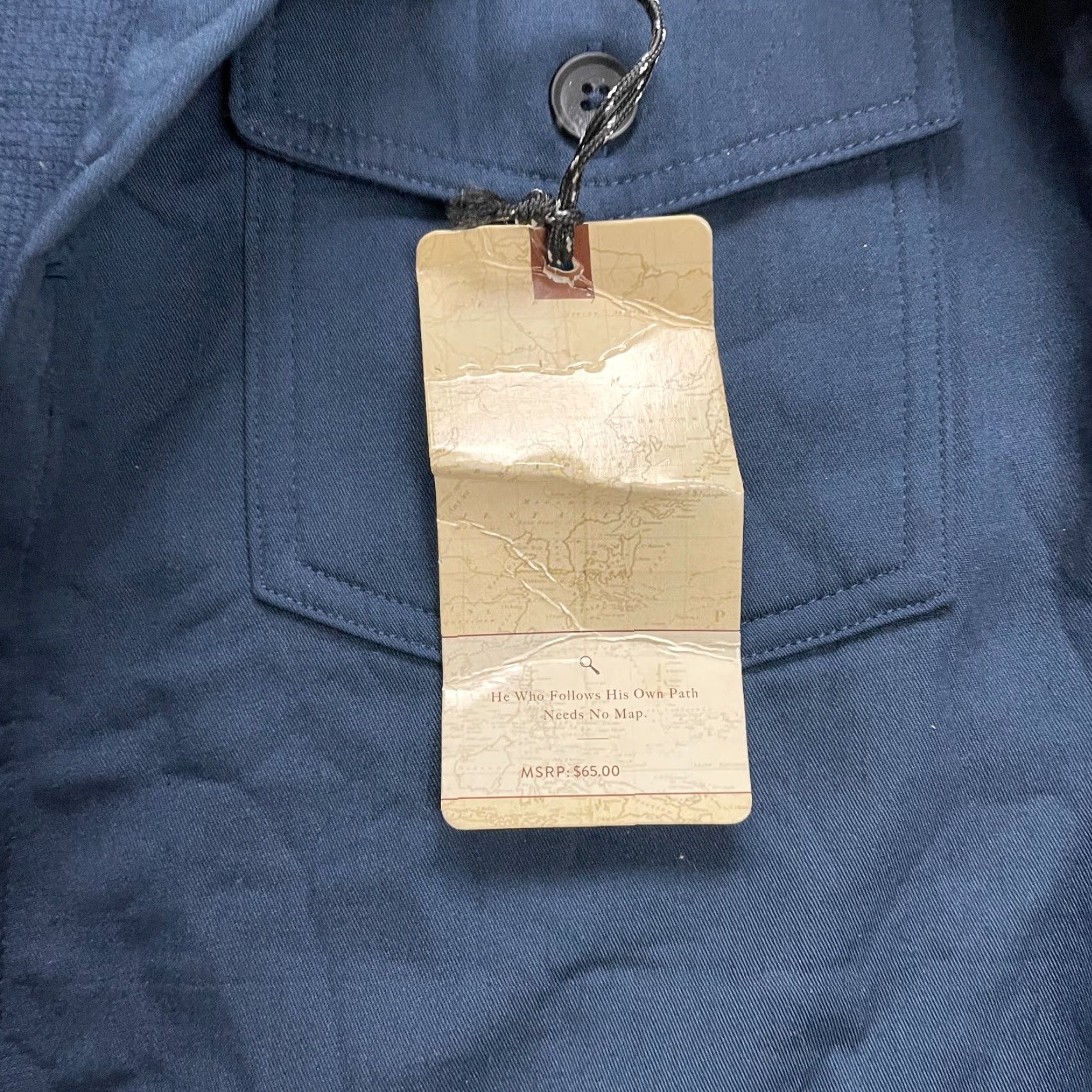 Nomad Nomad Shirt Mens Small Blue Polo Button Down Long Sleeve Workwear NWT New Size 36R - 4 Thumbnail