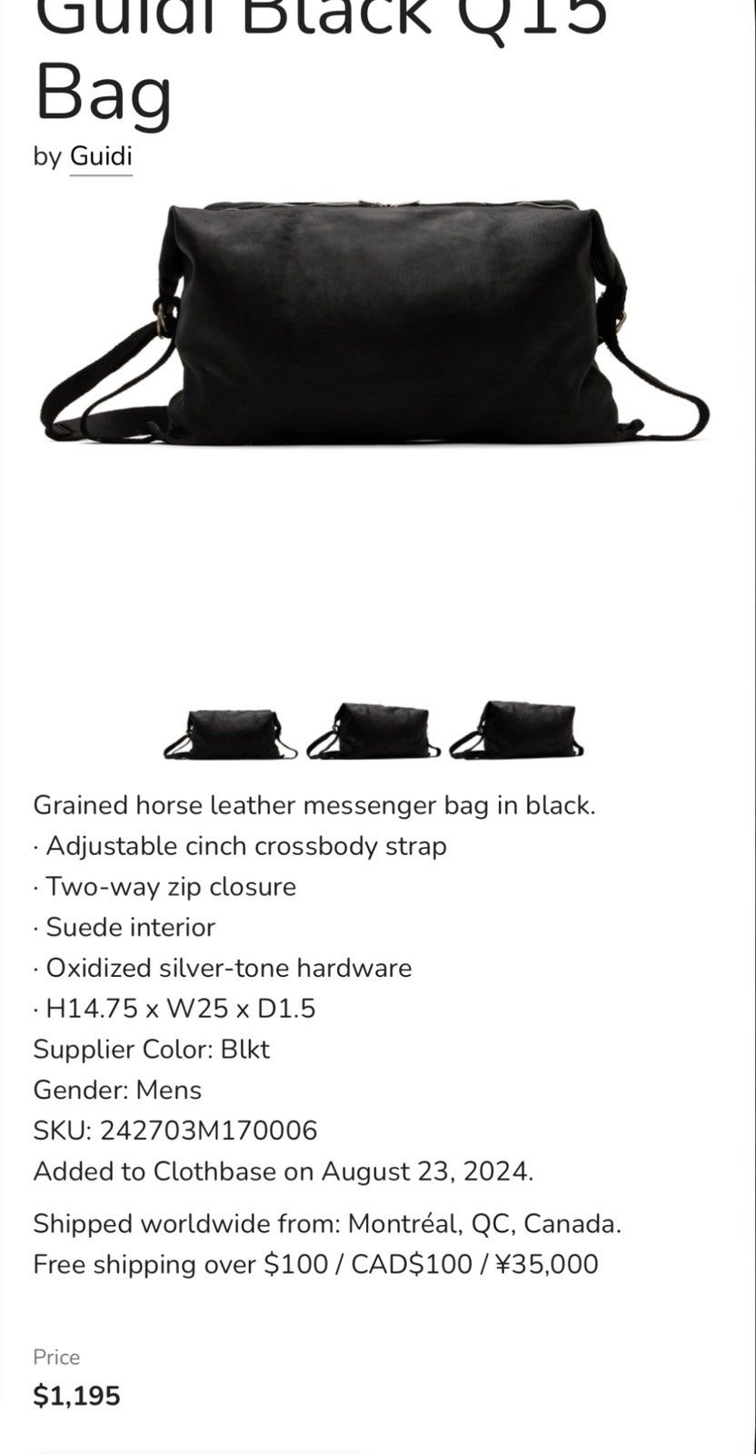 Guidi Guidi q15 bag Size ONE SIZE - 3 Thumbnail
