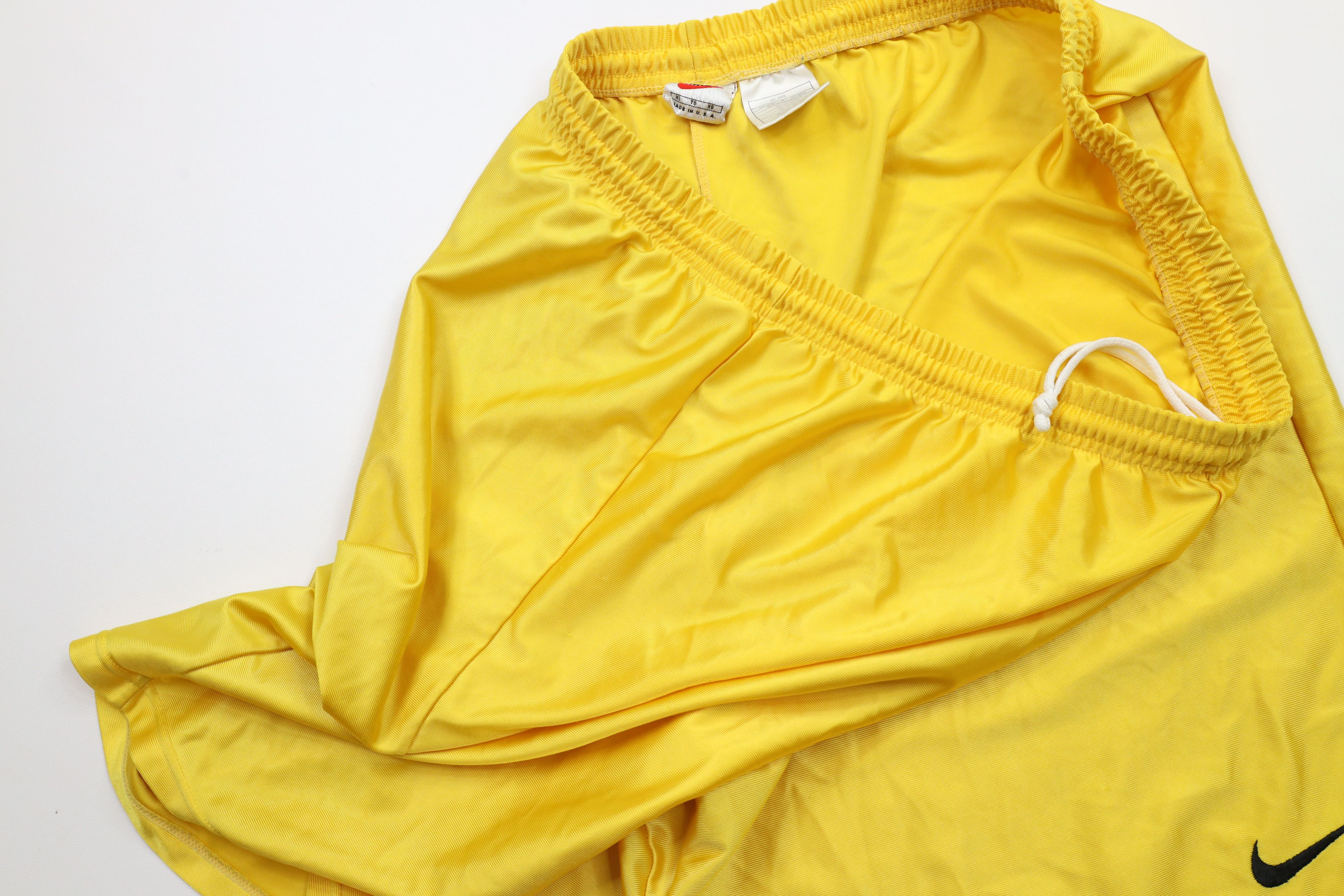 Nike × Vintage Vintage 90s Nike Mini Swoosh Above Knee Shorts Yellow USA Size US 36 / EU 52 - 10 Thumbnail