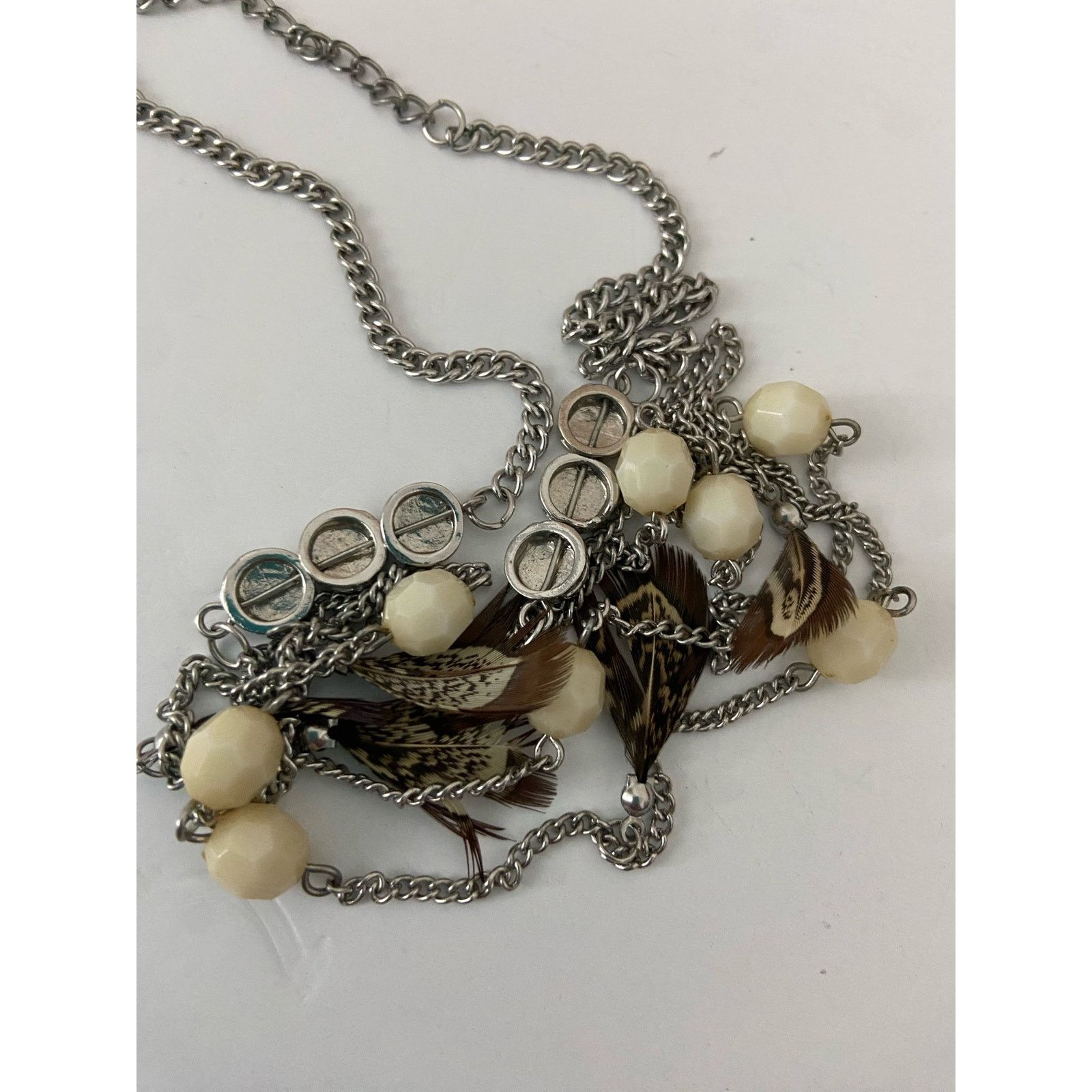 Other Long chain necklace with feathers Size ONE SIZE - 2 Thumbnail