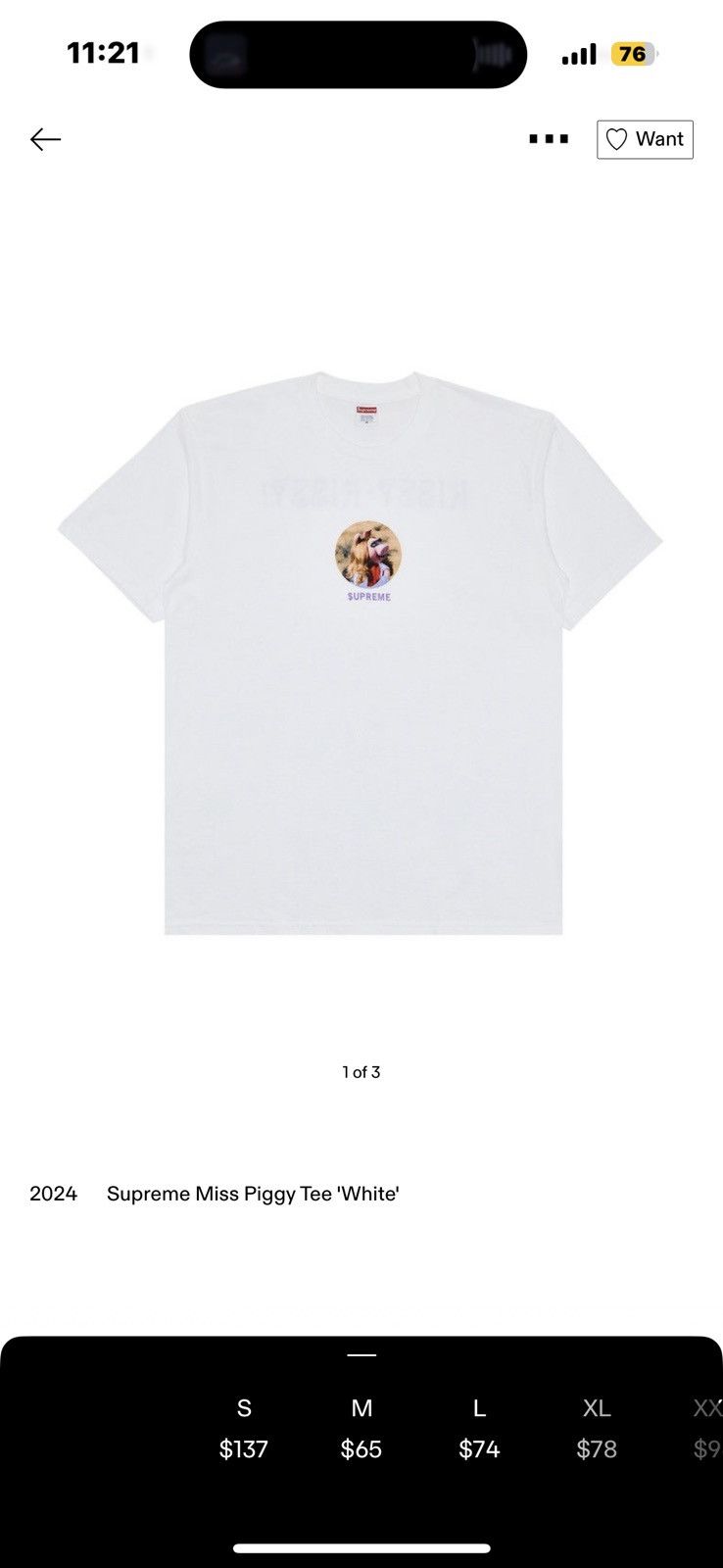 Supreme Supreme Miss Piggy Tee Size US M / EU 48-50 / 2 - 2 Thumbnail