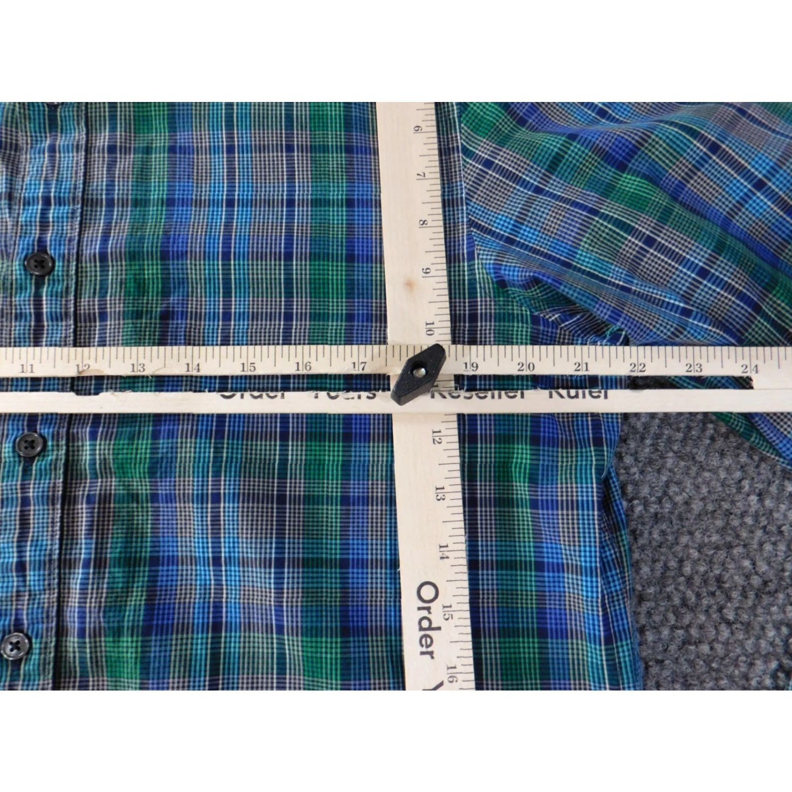 Michael Kors Michael Kors Mens Shirt M Long Sleeve Plaid Button-Down Collared Cotton Polyester Knit Slim Blue Pink Accent Buttons Casual Size US M / EU 48-50 / 2 - 5 Thumbnail