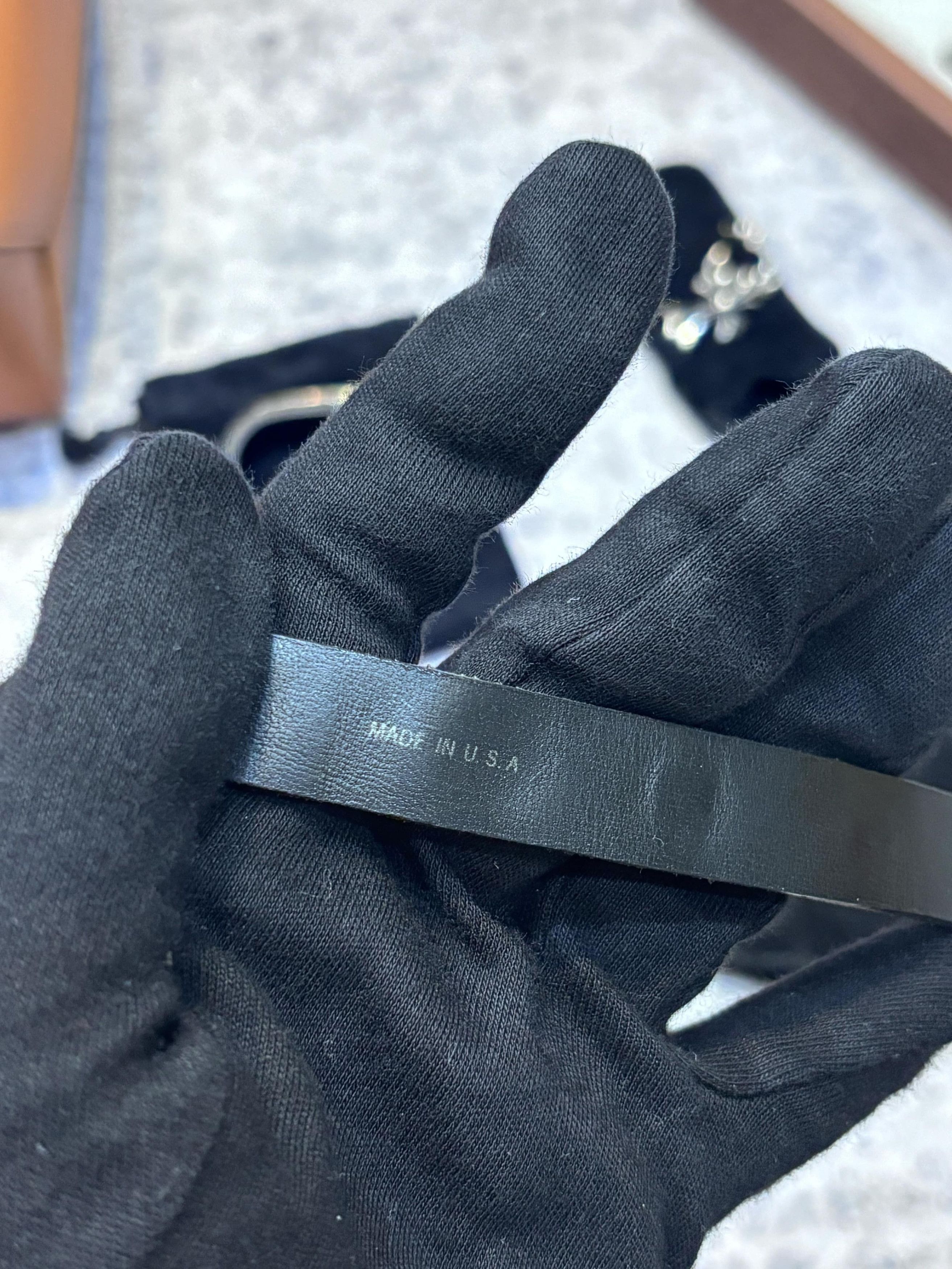 Chrome Hearts CHROME HEARTS 2 Button 2 Snap Bracelet Cross Black Leather Size ONE SIZE - 7 Thumbnail