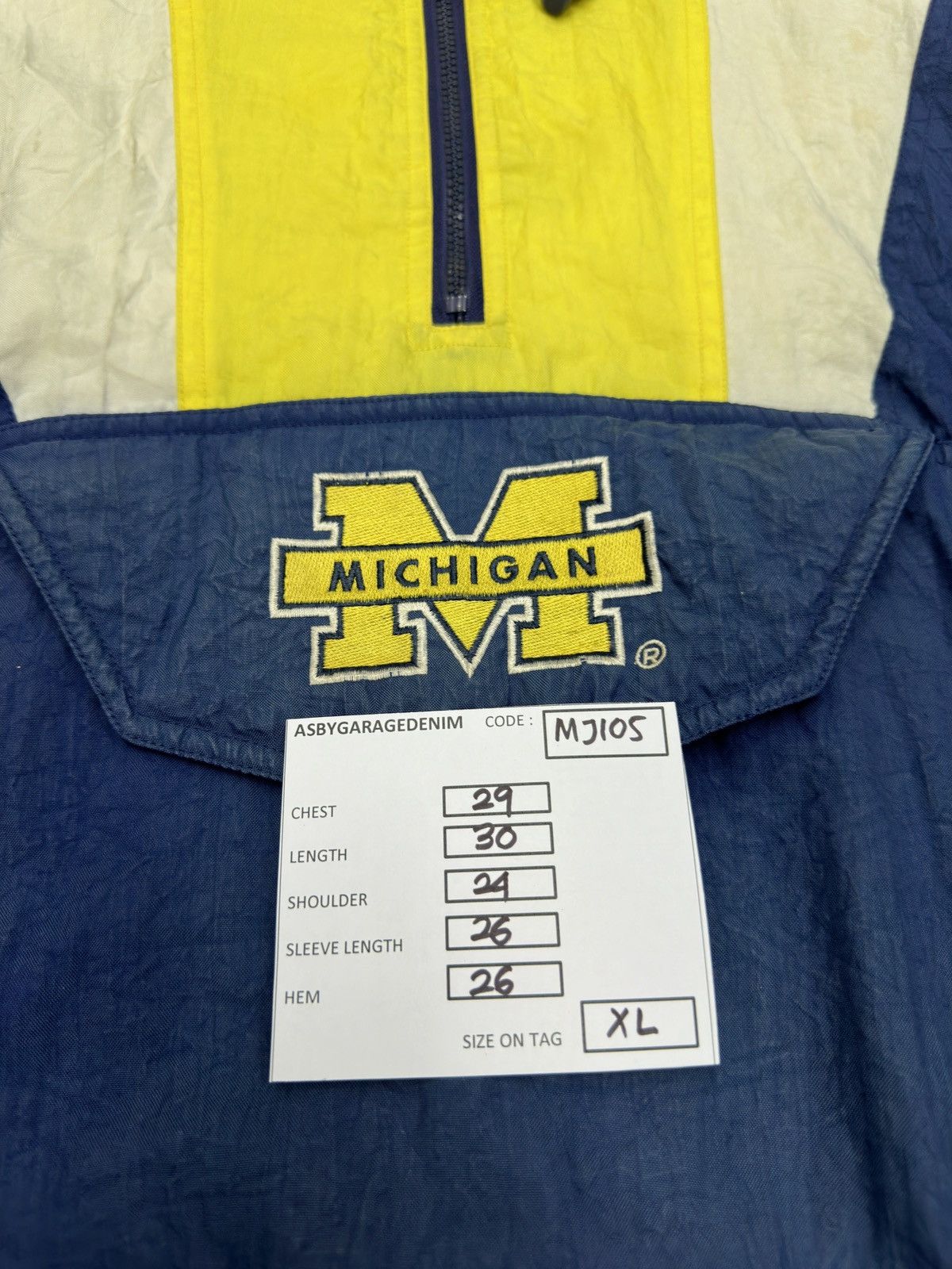 NFL × Starter × Vintage Vintage Starter Michigan NFL Anorak Oversized Jacket MJ105 Size US XXL / EU 58 / 5 - 13 Thumbnail