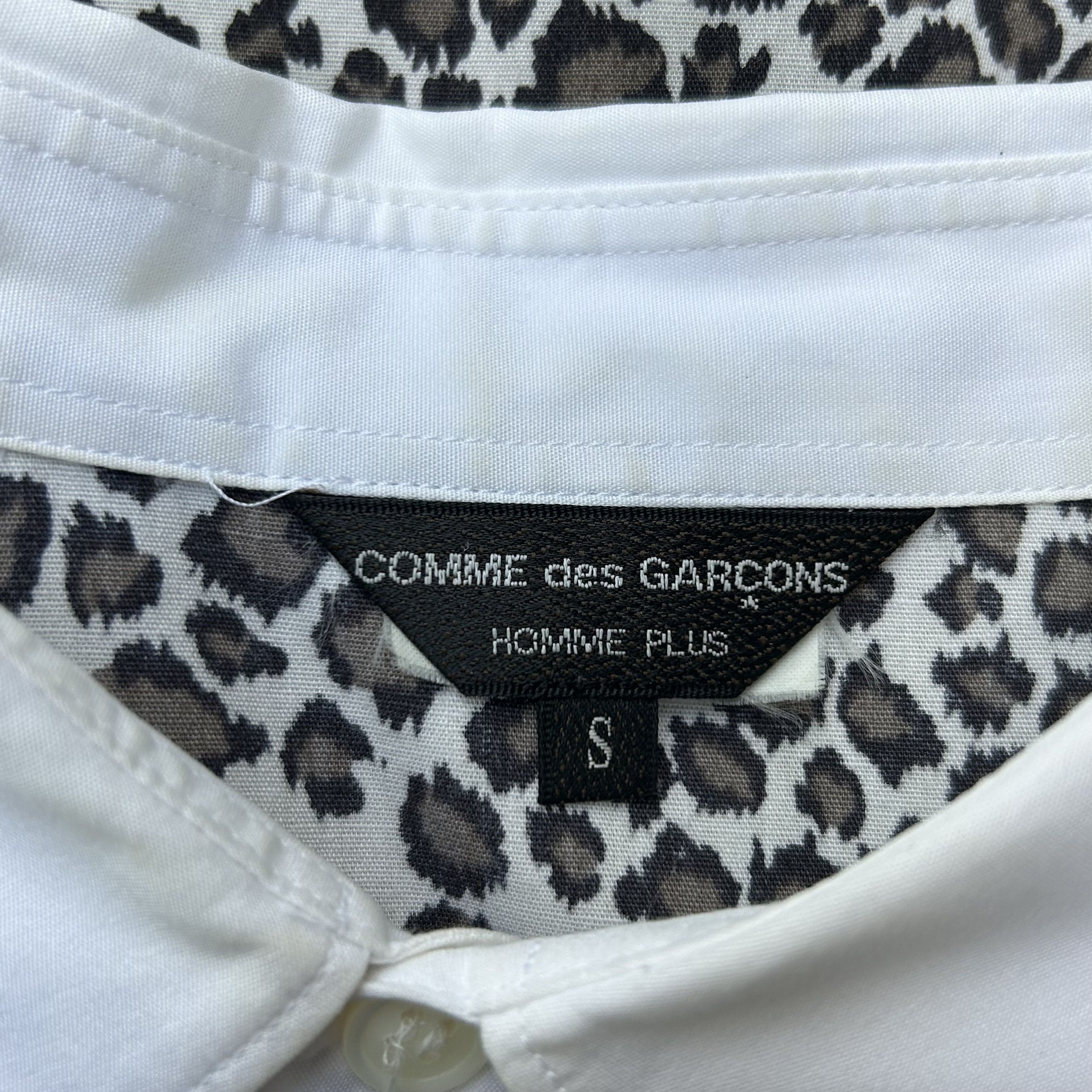 Comme des Garcons Homme Plus CDG Homme Plus White Sequin Leopard Print Shirt S/S18 Size US S / EU 44-46 / 1 - 6 Thumbnail