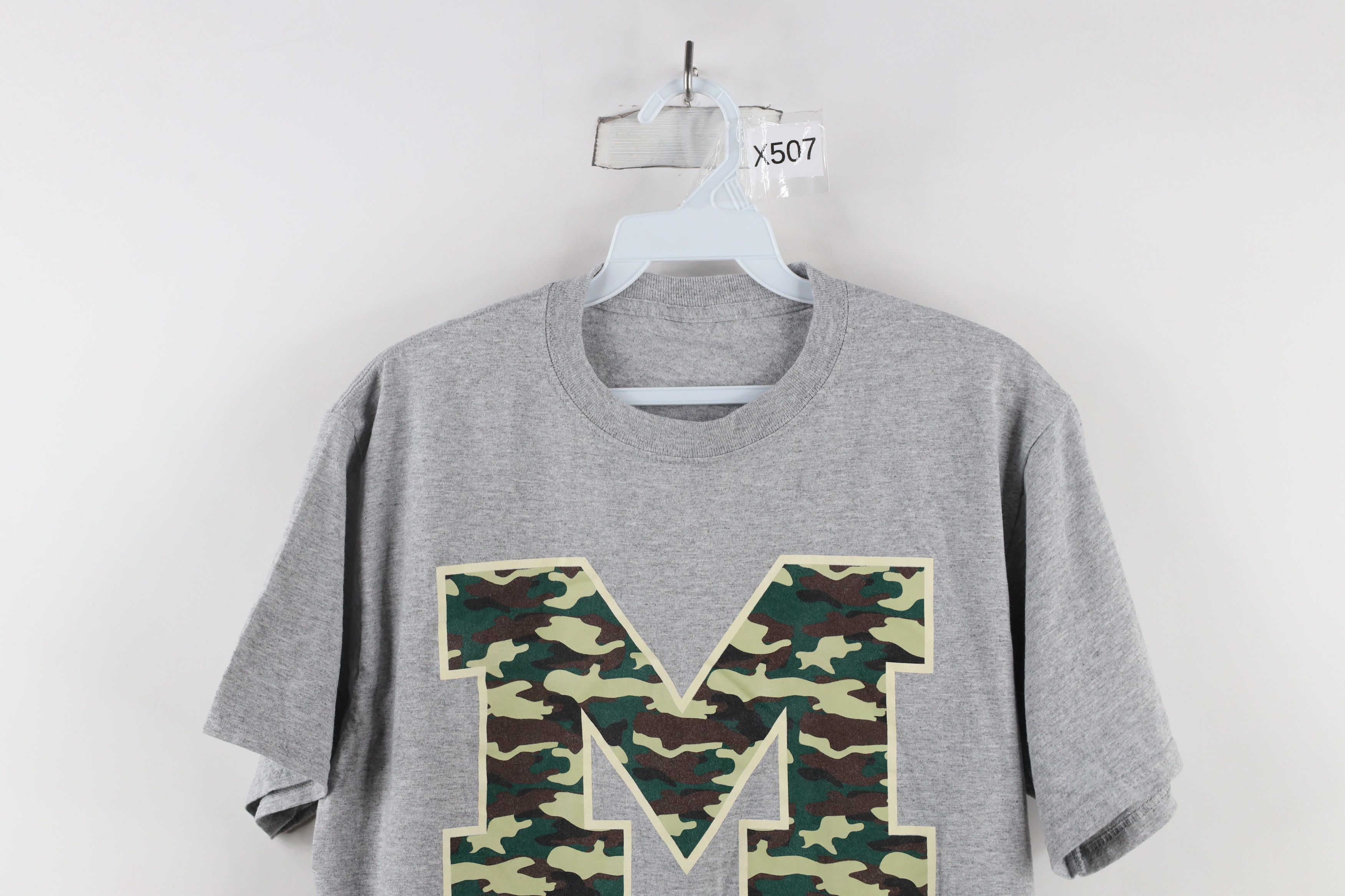 Vintage Vintage Camouflage Block University of Michigan T-Shirt Gray Size US M / EU 48-50 / 2 - 2 Thumbnail
