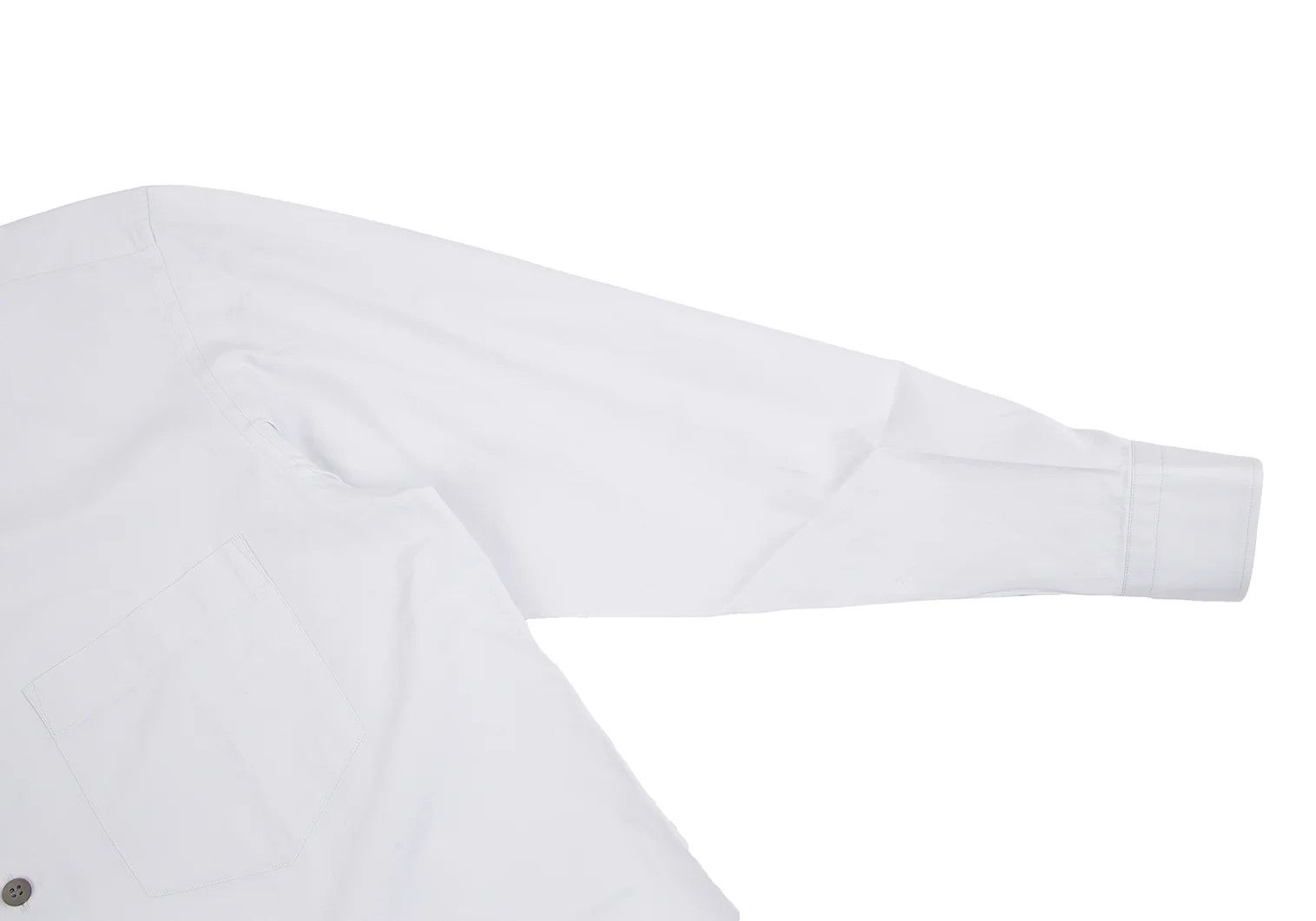 Issey Miyake Cotton Broad Stand Collar Shirt in Light Gray Size US S / EU 44-46 / 1 - 7 Thumbnail