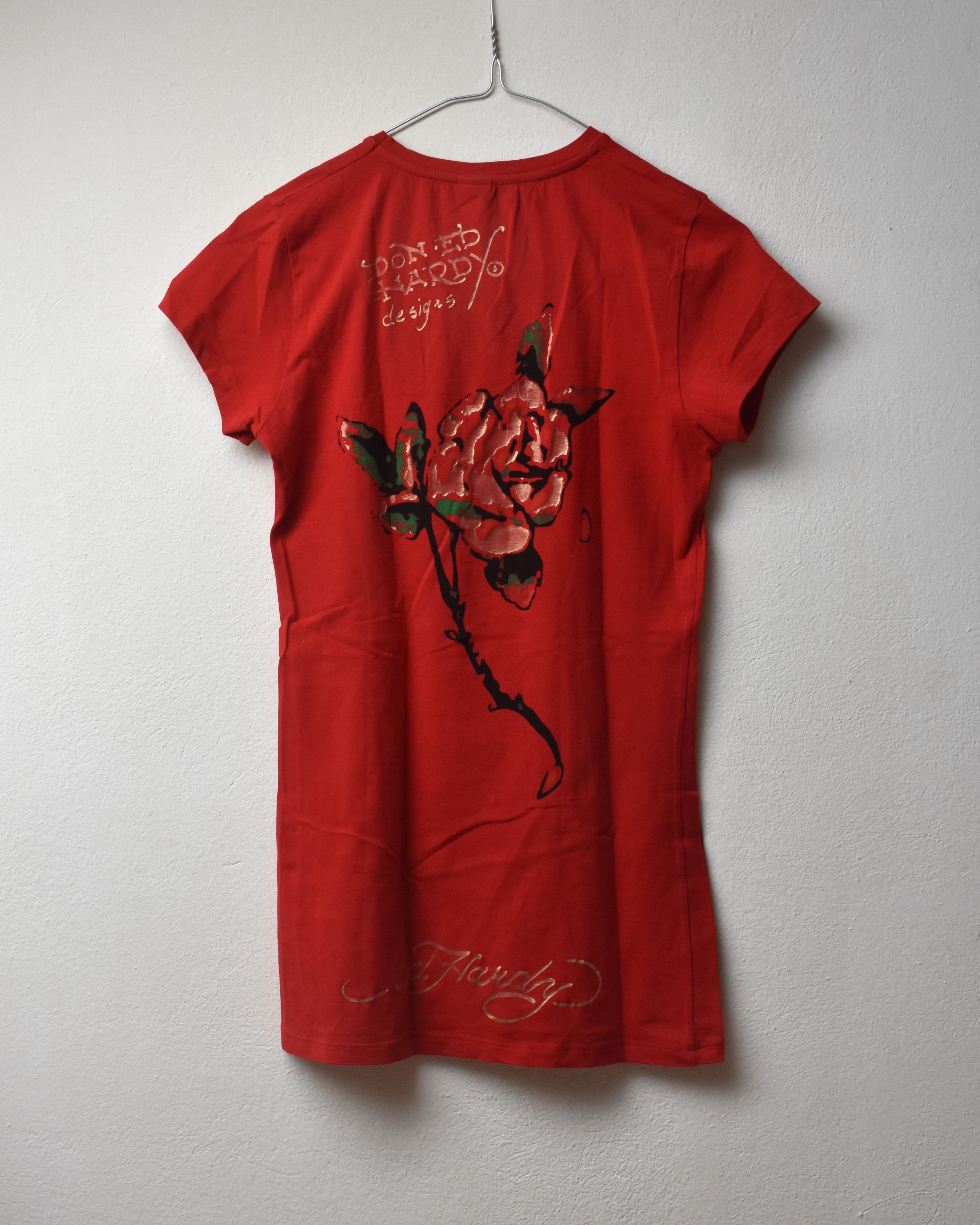 Christian Audigier × Ed Hardy × Vintage vintage Ed Hardy summer night dress t-shirt rose Size ONE SIZE - 4 Thumbnail