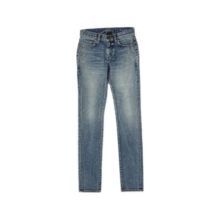 Saint Laurent Paris Saint Laurent Blue Low Waist Denim Pants -2507 Size 25" / US 0 / IT 36 - 2 Thumbnail