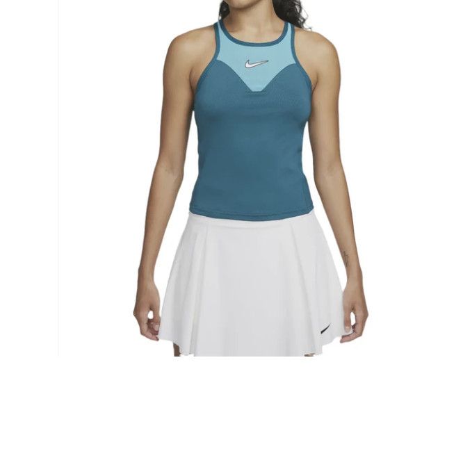 Nike Nike FD7929 Court Dri-FIT Slam Tennis Tank Top Teal ( M ) Size M / US 6-8 / IT 42-44 - 5 Thumbnail
