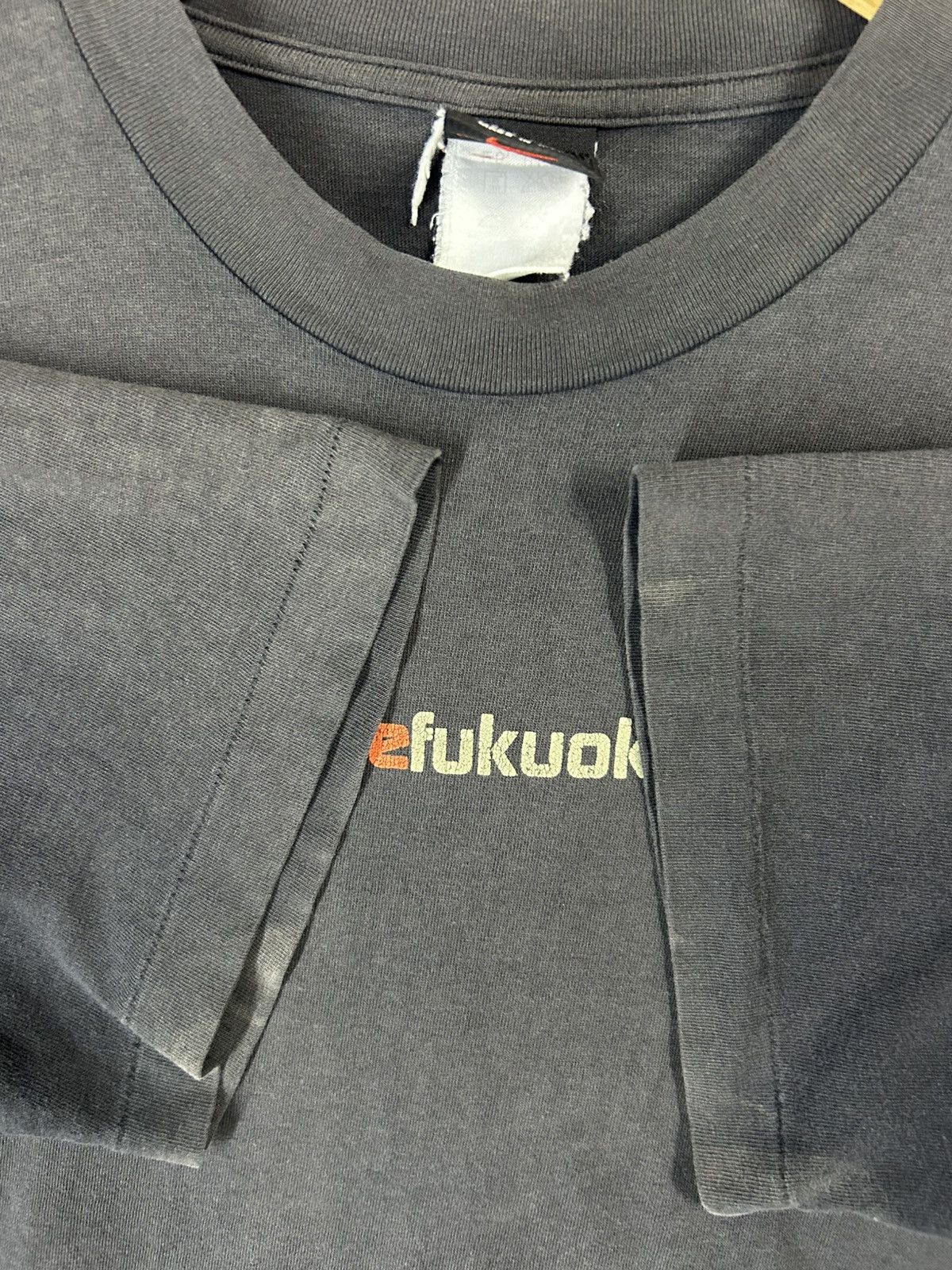 Japanese Brand × Nike × Vintage Vintage Thrashed Nike Fukuoka tee Size US L / EU 52-54 / 3 - 3 Thumbnail