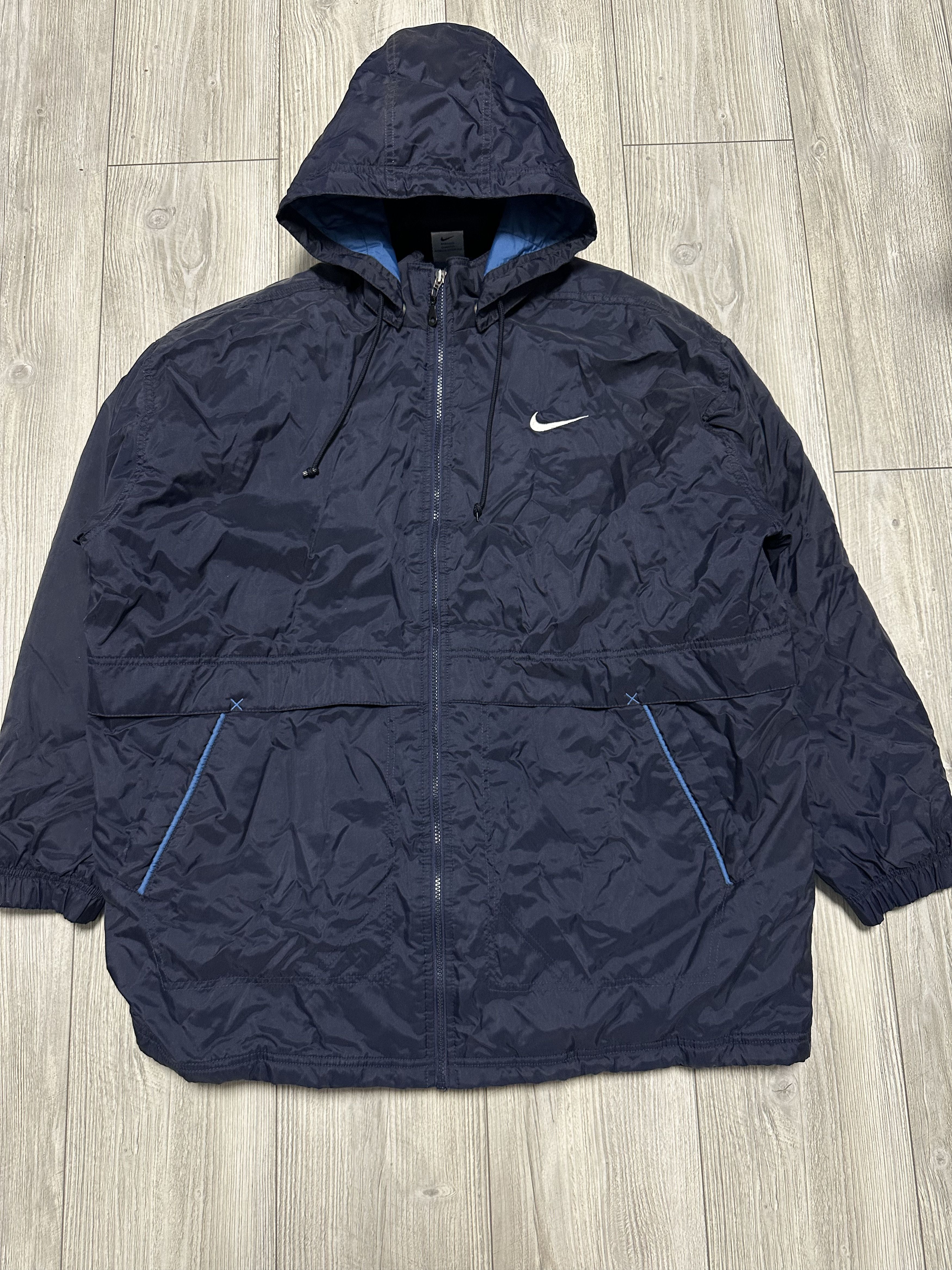 Nike Nike Vintage Mens Big Logo Drill Nylon Track Jacket Size XL Size US XL / EU 56 / 4 - 3 Thumbnail