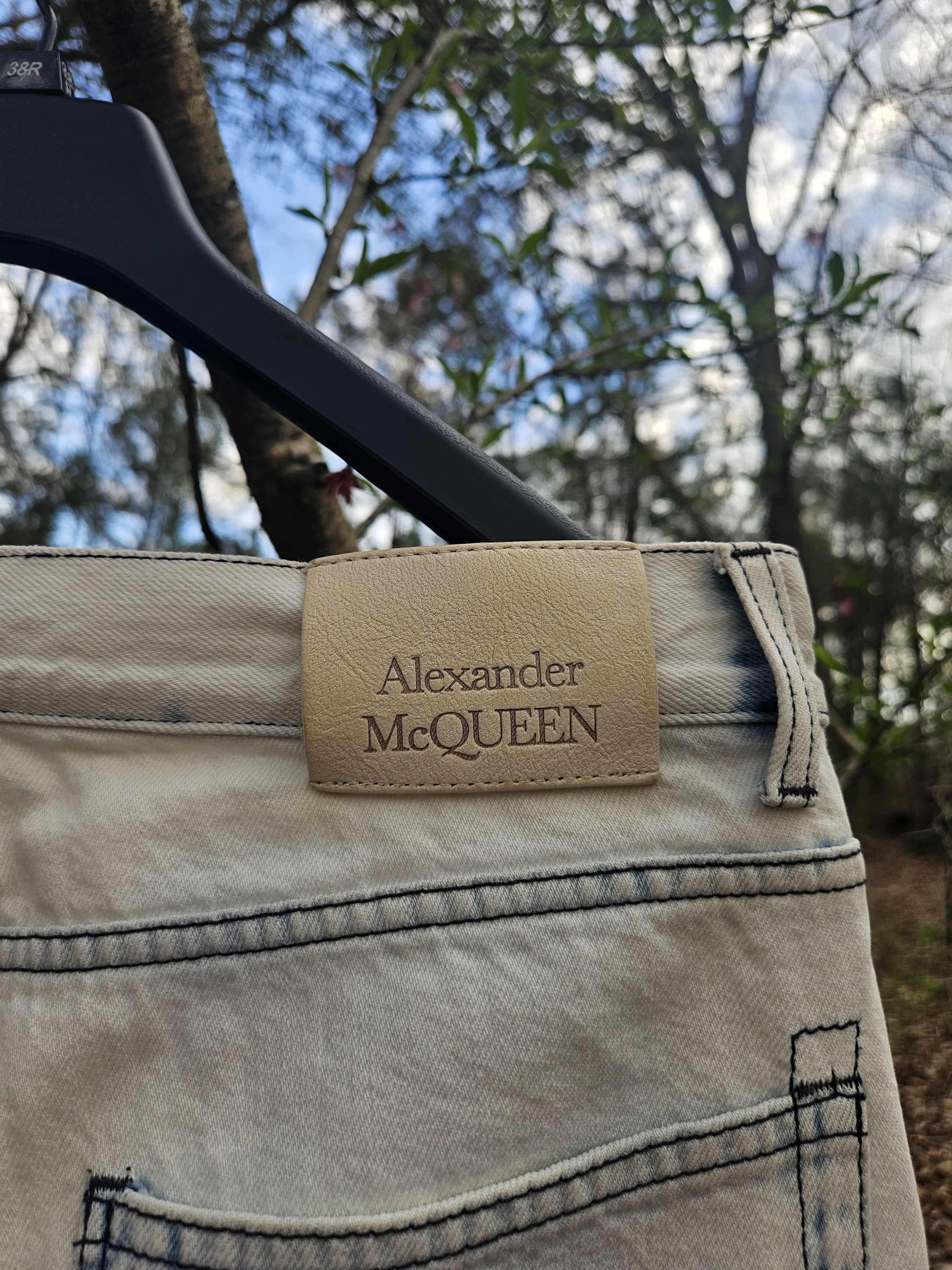 Alexander McQueen Light Wash Soft Denim Jeans Size US 34 / EU 50 - 2 Thumbnail