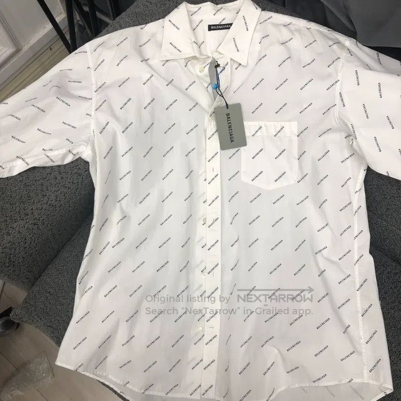 Balenciaga Balenciaga Short Sleeve Shirt Size US XXS / EU 40 - 1 Thumbnail
