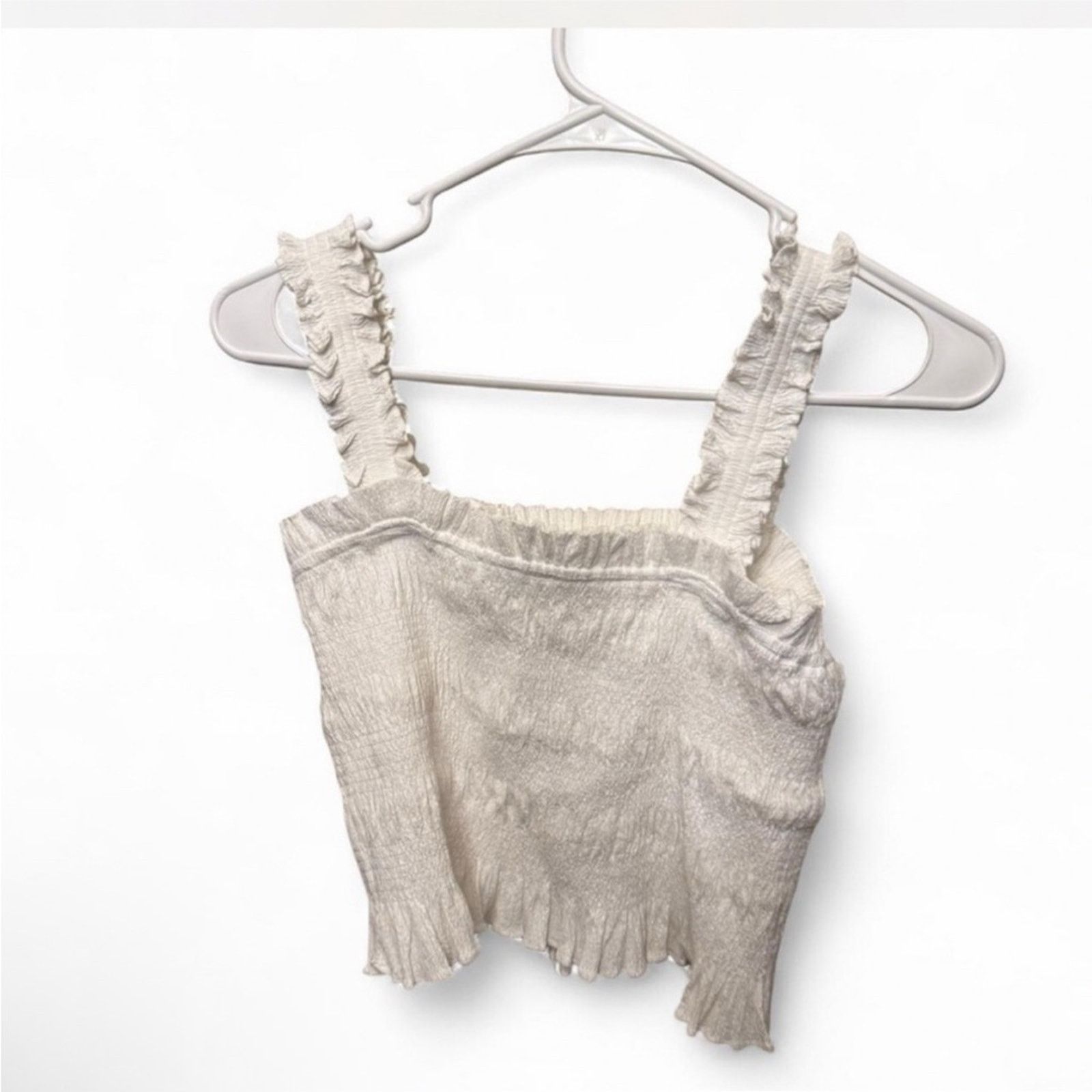 ASTR The Label NWT Astr the label $78 White Smocked Women's Top Size Small Size S / US 4 / IT 40 - 2 Thumbnail