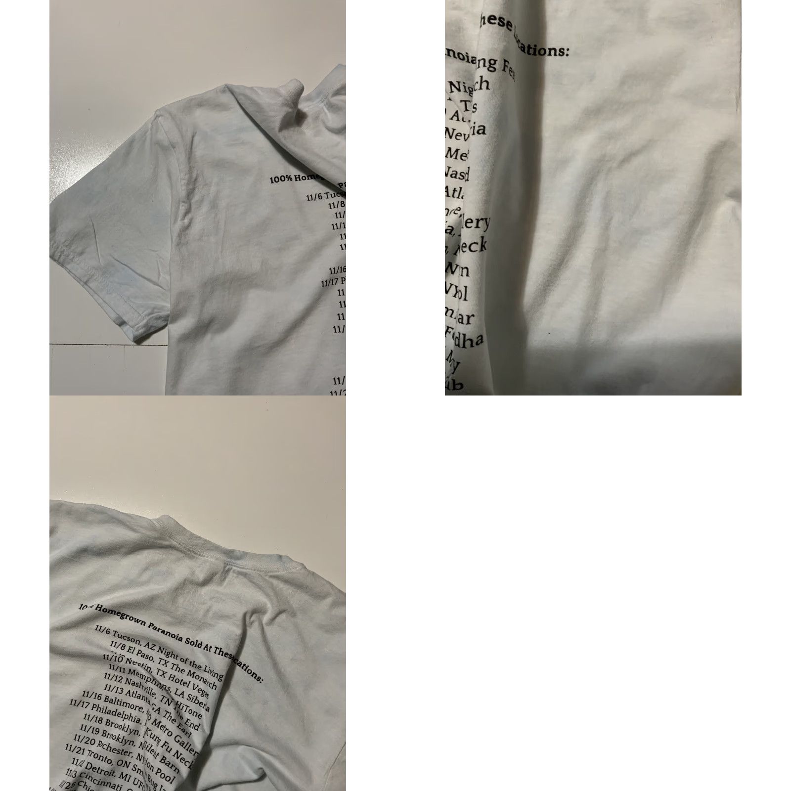 Vintage VINTAGE CFM Charles Frances Moothart Homegrown Paranoia Diluted Dreams T-Shirt XL White Mens Shirt Size US XL / EU 56 / 4 - 9 Thumbnail