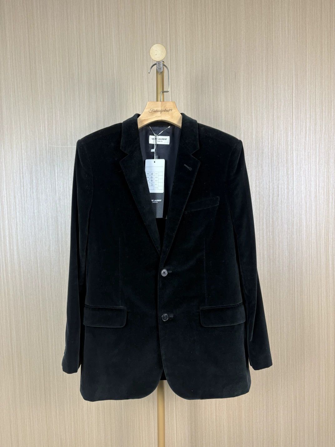 Saint Laurent Paris Saint Laurent Black Velvet Blazer Size 48 Size US M / EU 48-50 / 2 - 1 Thumbnail