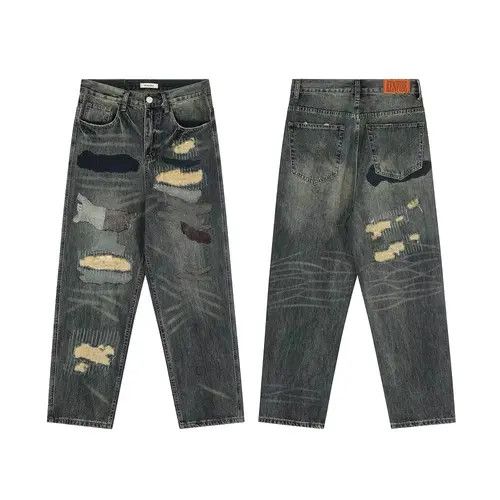 Jean Design Patchwork Baggy Jeans Size US 34 / EU 50 - 3 Thumbnail