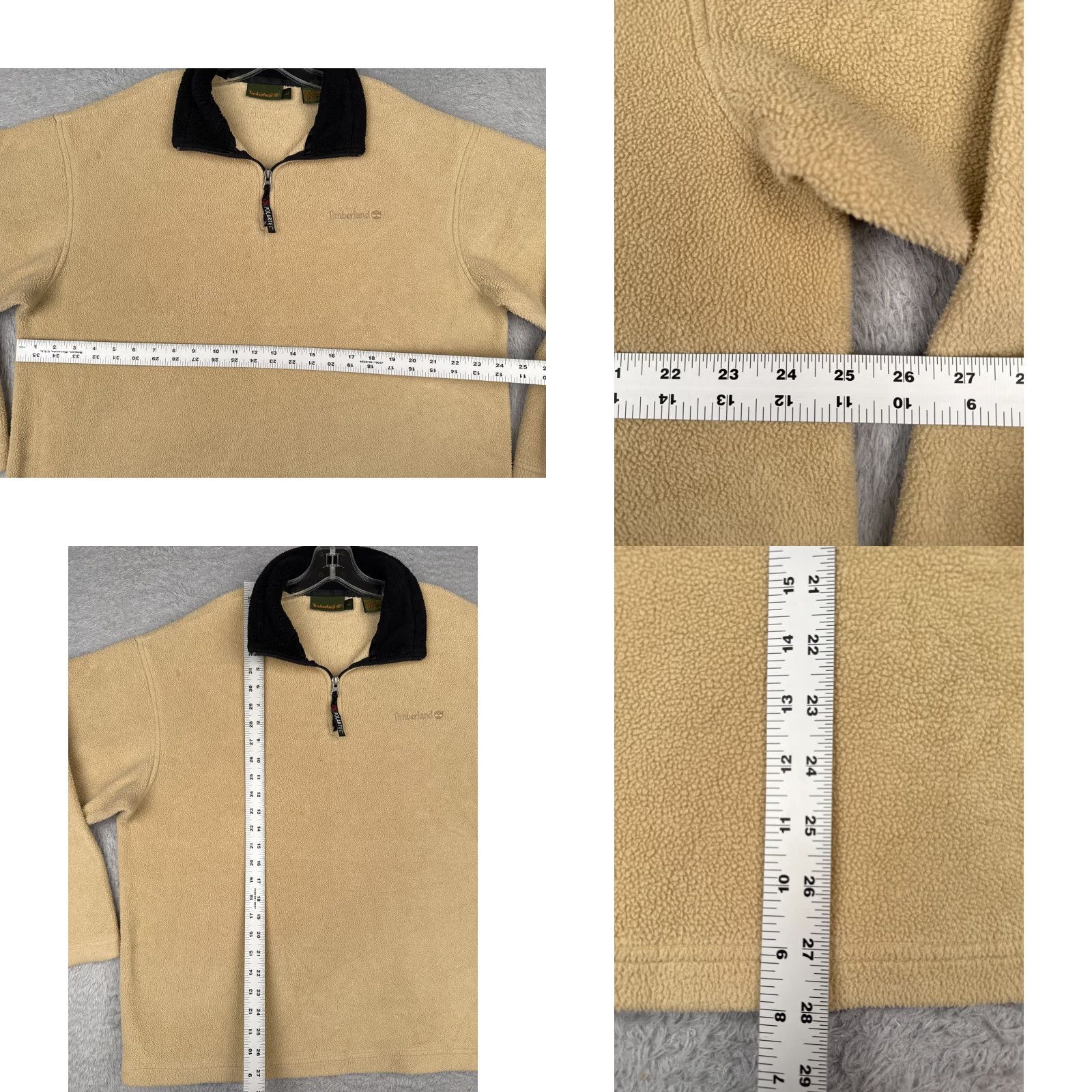 Timberland Timberland Sweater Adult Large Beige 1/4 Zip 100% Polyester Fleece Chore Size US L / EU 52-54 / 3 - 8 Thumbnail