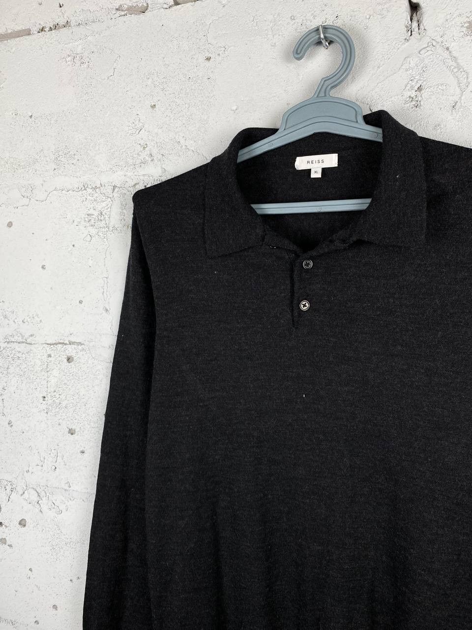 Designer × Reiss Reiss Pure Wool LS Polo Sweater Rugby Size XL Size US XL / EU 56 / 4 - 3 Thumbnail