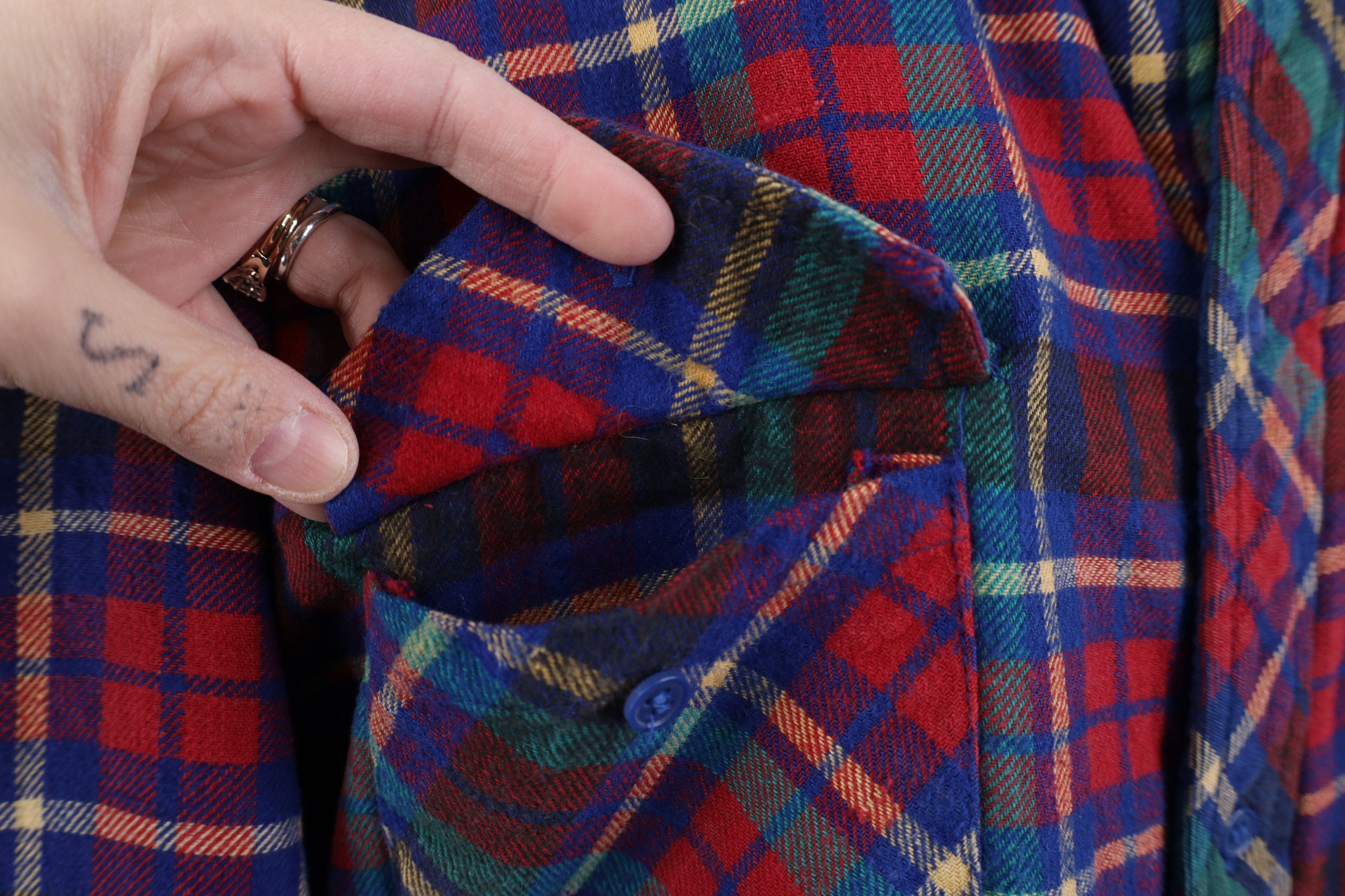 Vintage Vintage 90s Streetwear Flannel Shirt Jacket Jac Shirt Size US XL / EU 56 / 4 - 5 Thumbnail