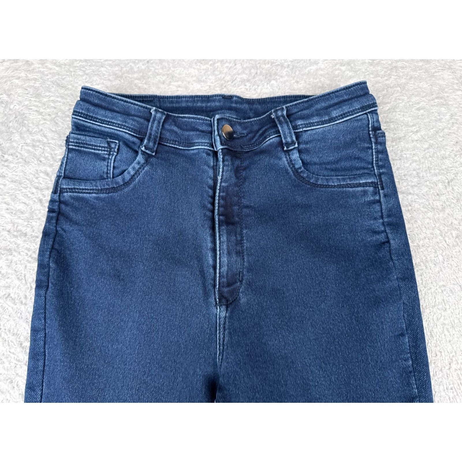 Silver Jeans Co. Silver Jeans Jeans Blue Denim Flared High Rise 25x24 Raw Hem Women’s Regular Size 42" / US 20 - 4 Thumbnail