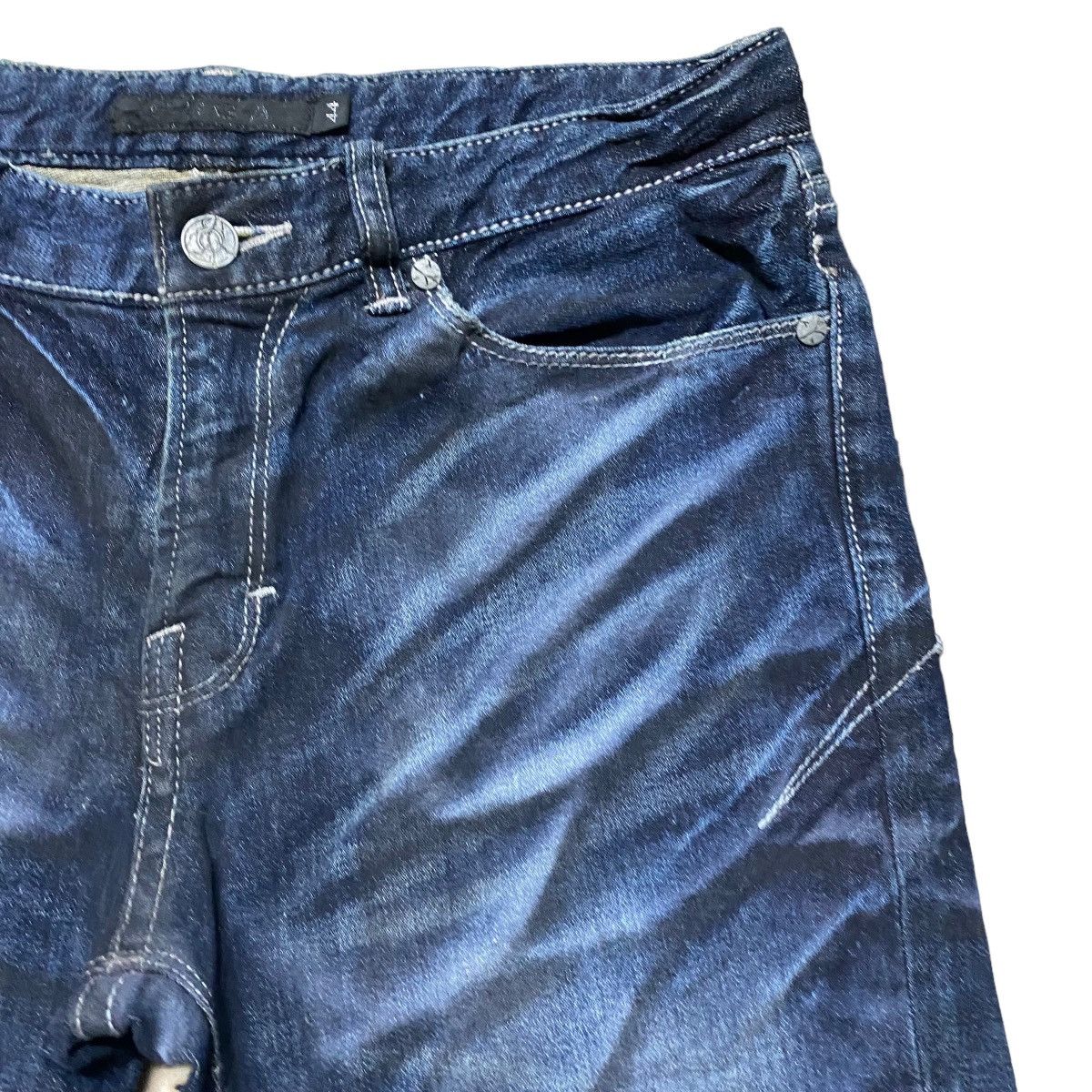 GOSTAR DE FUGA Fuga Waxed Denim Flare Jeans Slim Size US 30 / EU 46 - 4 Thumbnail