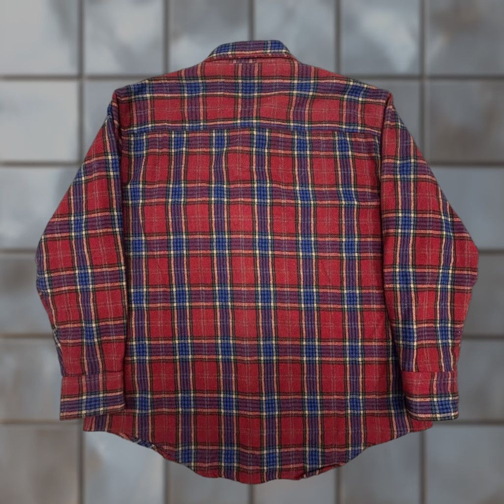 Vintage Vintage St John's Bay Shirt Jacket Mens XL Red Plaid Wool Lined Flannel 80s Size US XL / EU 56 / 4 - 1 Thumbnail