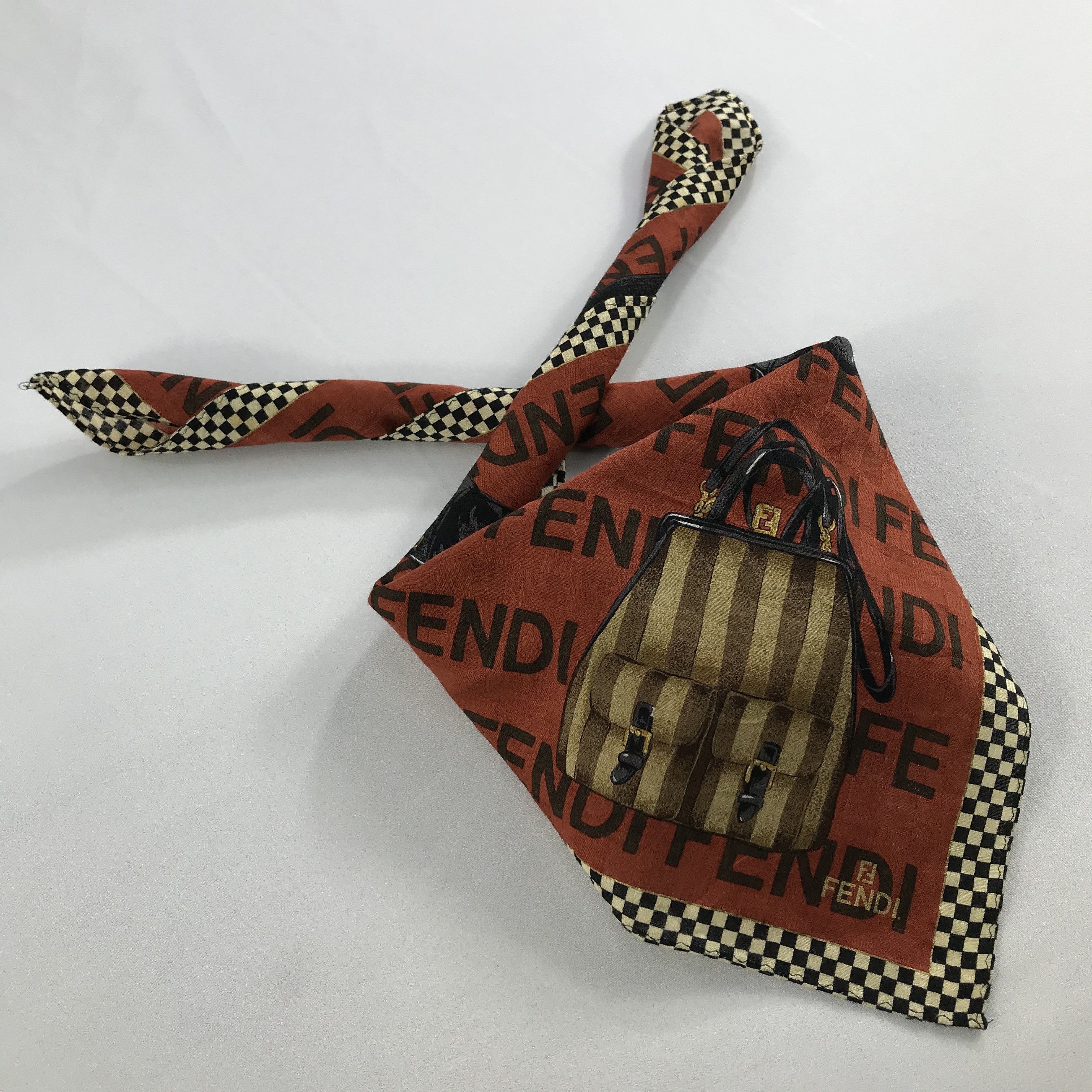 Vintage Vintage Fendi Bandana / Handkerchief / Neckerchief - S2631 Size ONE SIZE - 4 Thumbnail