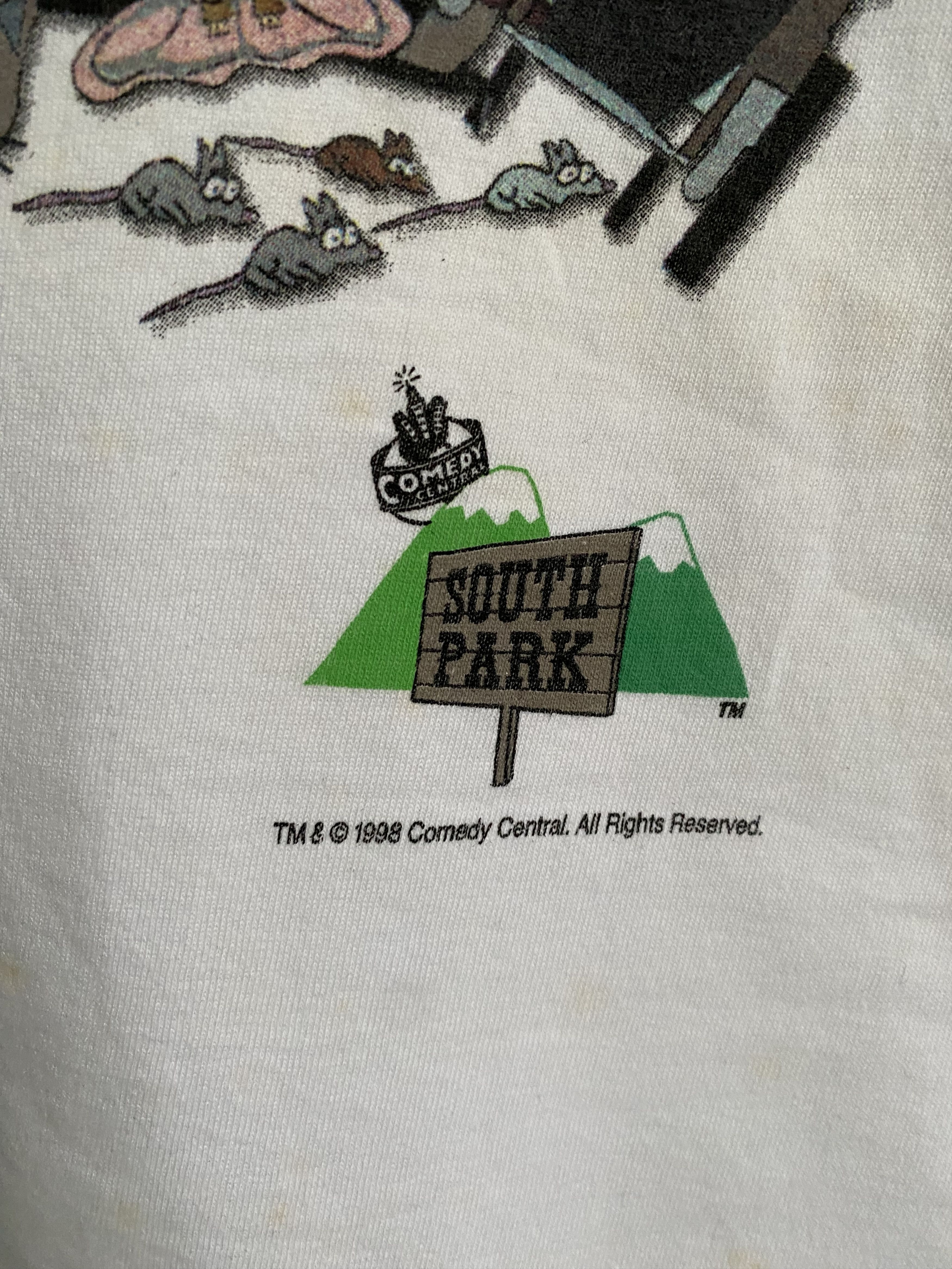 Cartoon Network × Vintage RARE Vintage 90s 1998 South park collage t-shirt Size US M / EU 48-50 / 2 - 3 Thumbnail