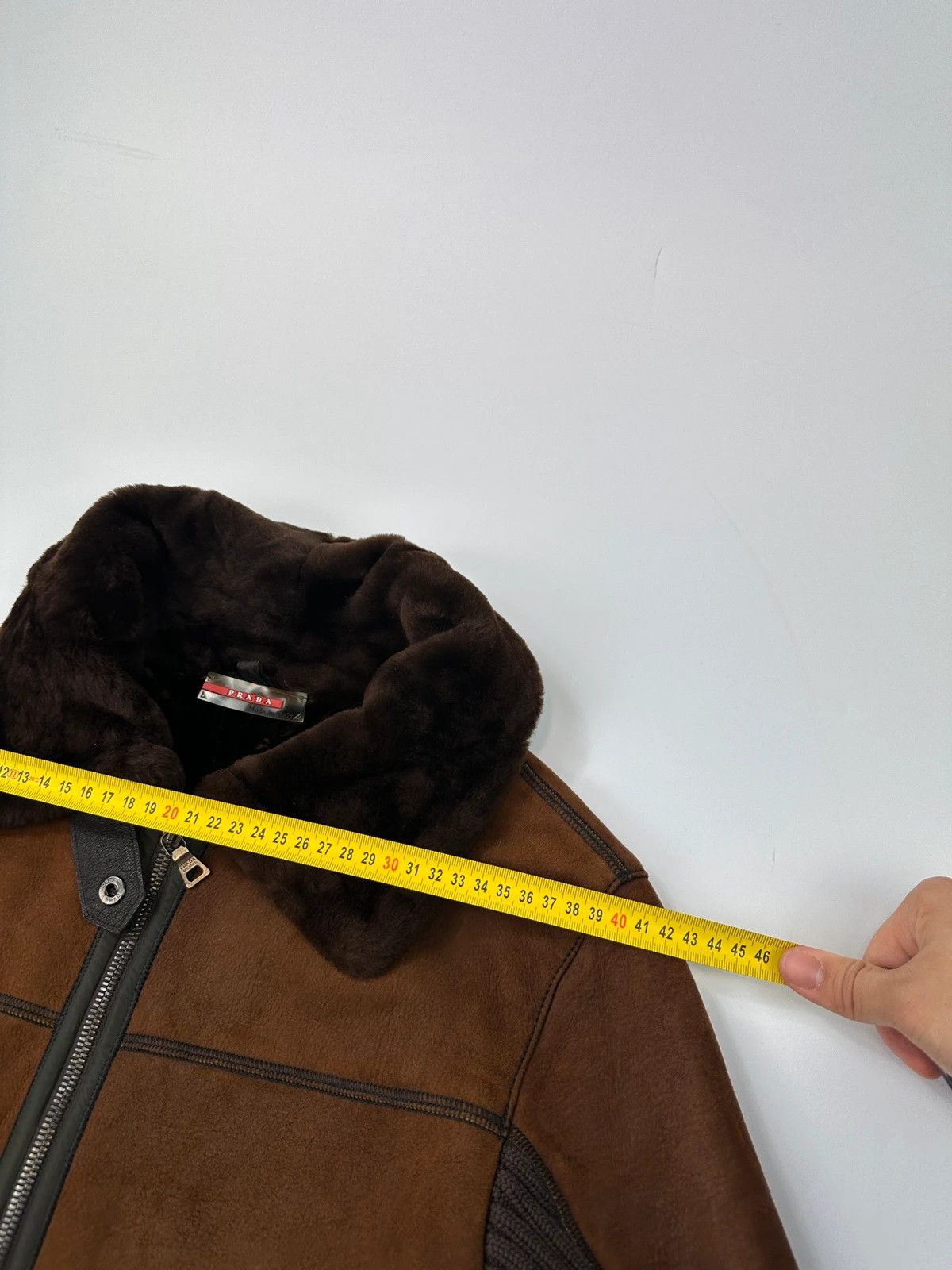 Prada Prada Sport FW01-05 Brown Leather & Wool Belted Coat Size L / US 10 / IT 46 - 20 Thumbnail