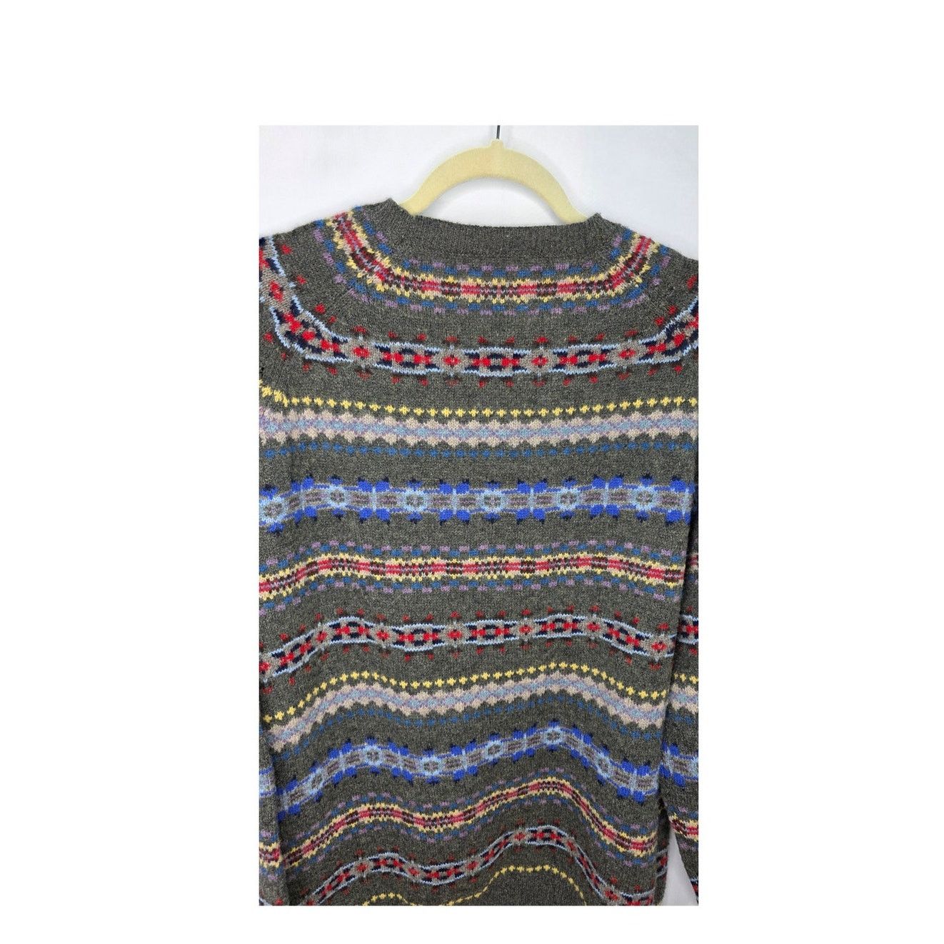 J.Crew J.Crew Lambswool Fair Isle Crewneck Sweater Multicolor Mens Size US XL / EU 56 / 4 - 9 Thumbnail