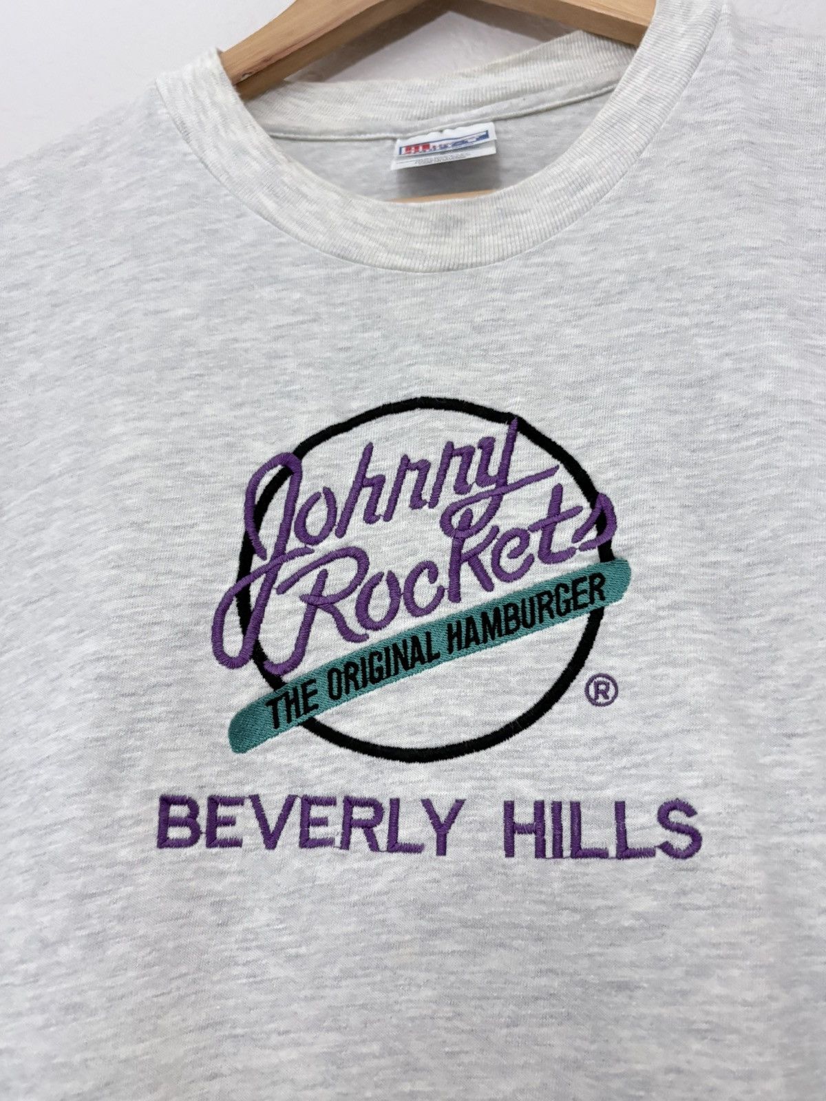Vintage 90’s Johnny Rockets Beverley Hills Embroidered Vintage Tee Size US M / EU 48-50 / 2 - 3 Thumbnail