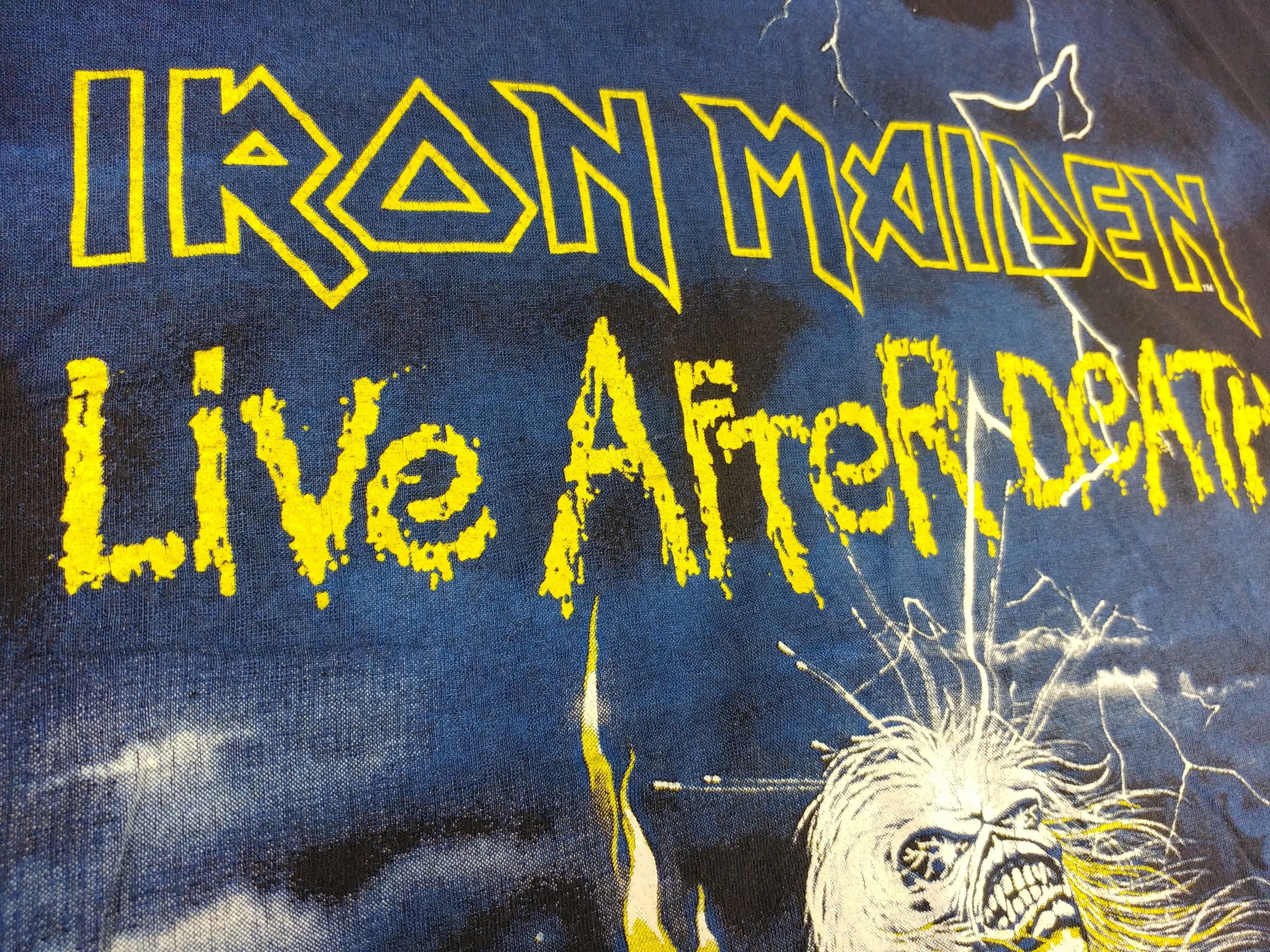 Vintage Vintage Iron Maiden T-Shirt 1985 Live After Death Tour, XL Size US XL / EU 56 / 4 - 6 Thumbnail