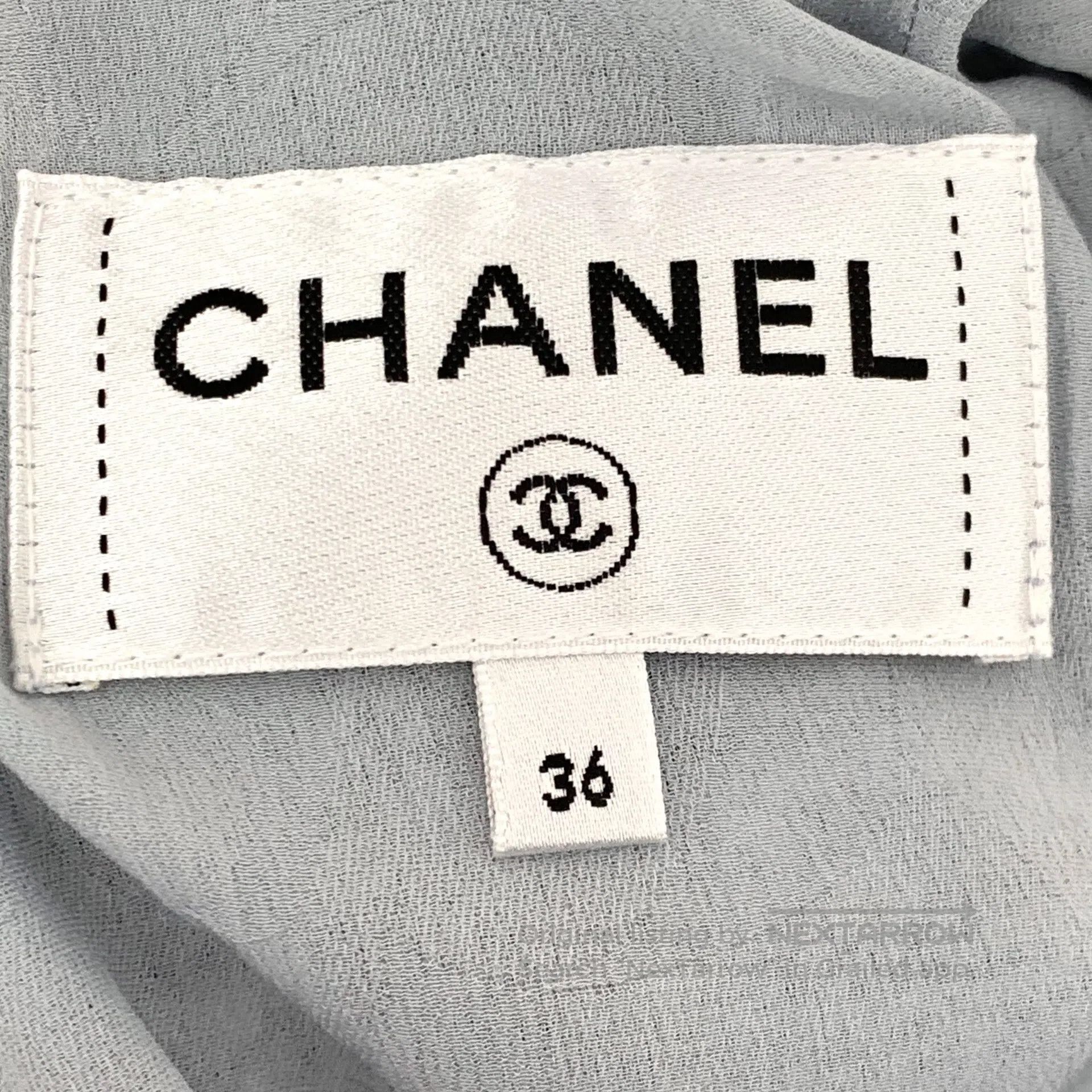 Chanel Chanel Light blue cotton woven coarse flower bubble short- Size XS / US 0-2 / IT 36-38 - 5 Thumbnail