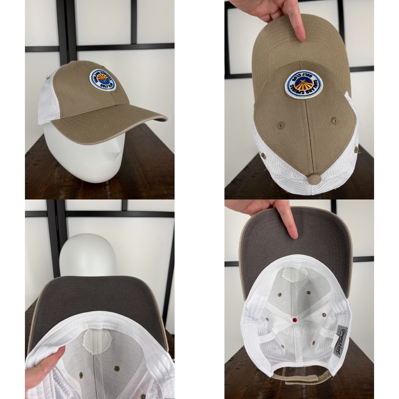 Imperial Imperial Hat Cap Strap Back Adult Beige Sunland Springs Golf Club Cotton Baseball Cap/Trucker Style Sports Mens Size ONE SIZE - 8 Thumbnail