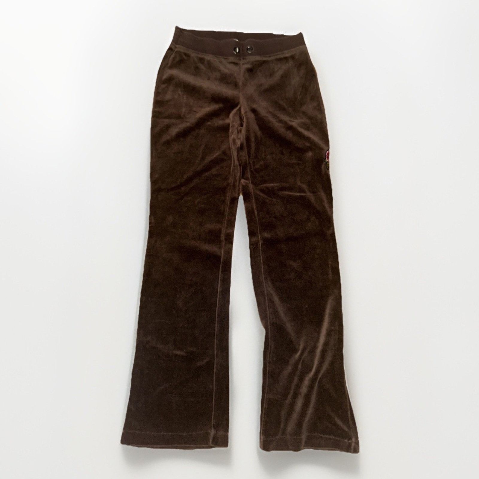 Vintage Women’s Wide Leg Velour Brown Sweatpants Large 28x28 Size 28" / US 6 / IT 42 - 1 Thumbnail