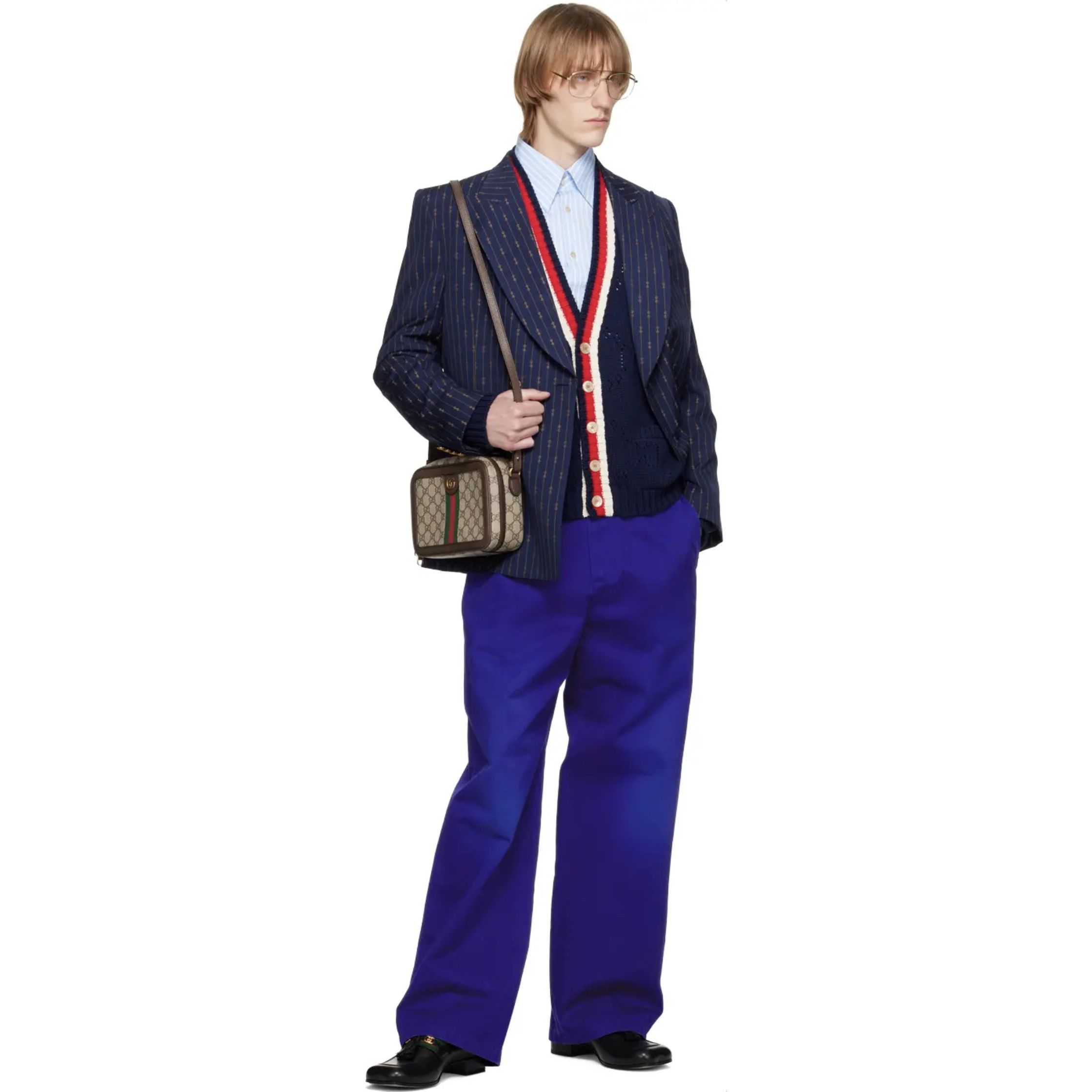 Gucci 52 XL - Gucci Blue Pants Trousers Drawstring Cotton Drill Size US 36 / EU 52 - 4 Thumbnail
