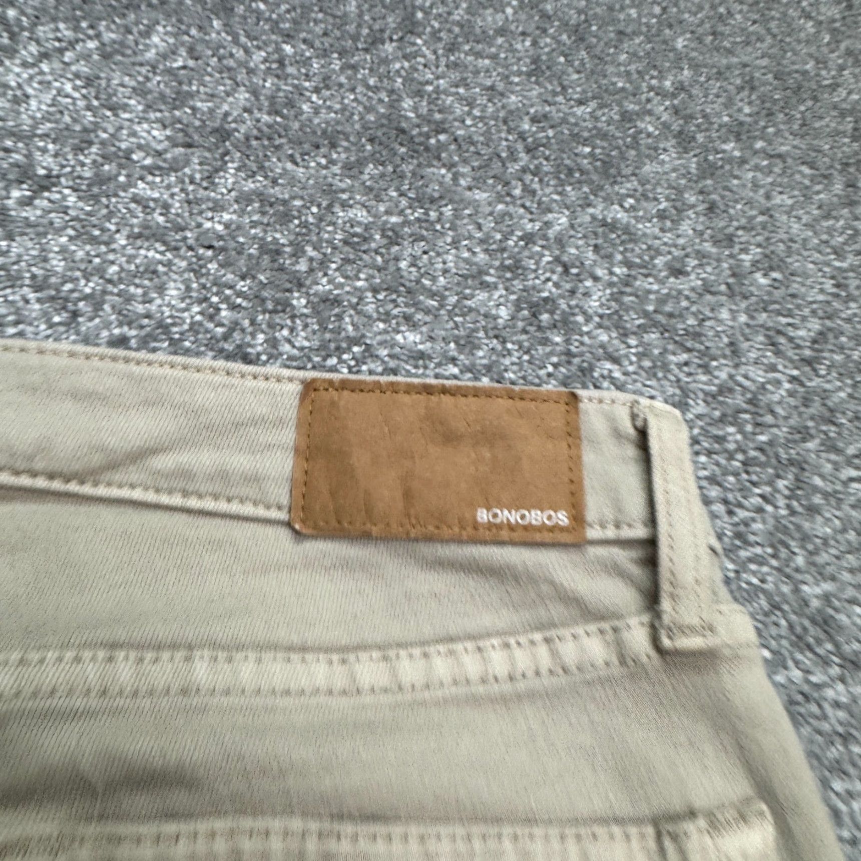 Bonobos VINTAGE Bonobos Slim Fit Denim Jeans Mens 34x32 Beige Cotton Blend Straight 5-Pocket Design USA Classic Designer Preppy Mens Size US 34 / EU 50 - 5 Thumbnail