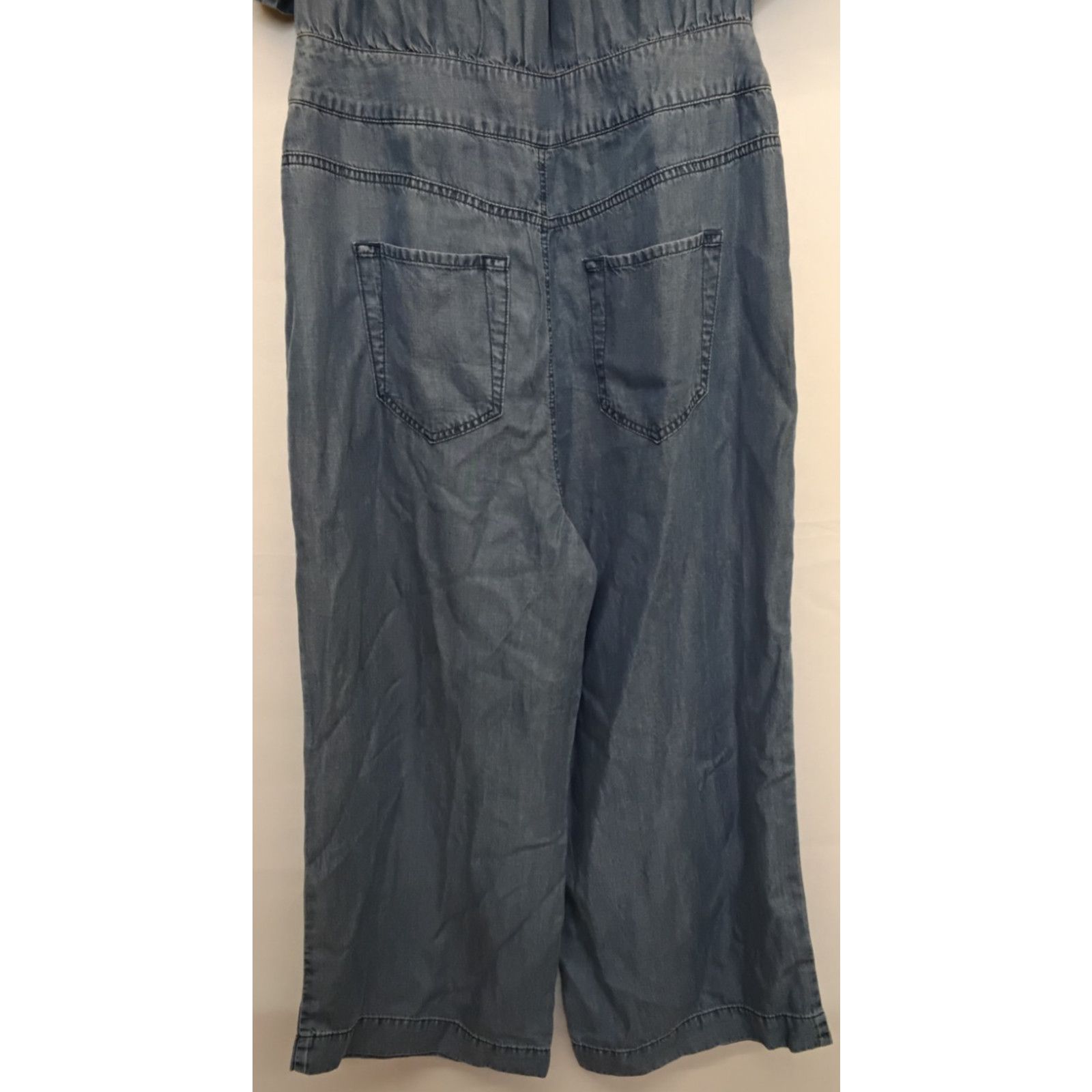 7 For All Mankind 7 For All Mankind Jumpsuit Women L Blue Smocked Lyocell New Size 34" / US 12 / IT 48 - 7 Thumbnail