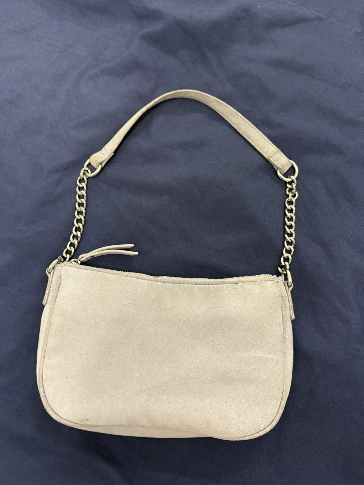 Other Soft Blue Crescent ShoulderBag Chain Strap Zip Lined Gold Size ONE SIZE - 7 Thumbnail