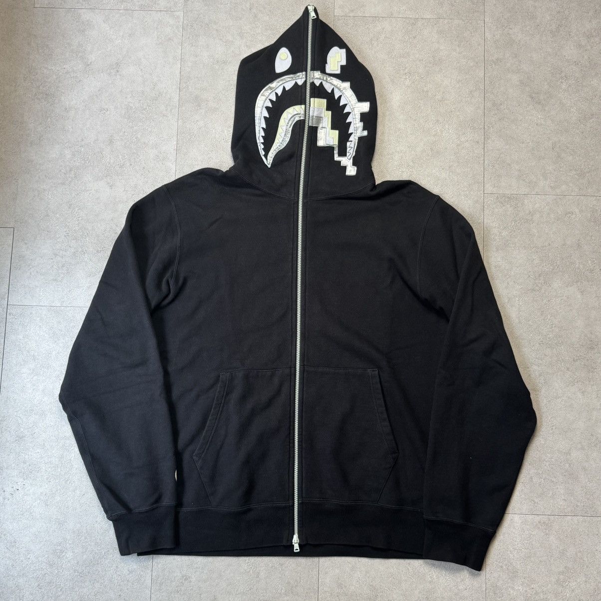 Bape 💫Glow in the dark💫 BAPE DIGITAL SHARK FULL ZIP HOODIE APE Size US XXL / EU 58 / 5 - 1 Thumbnail