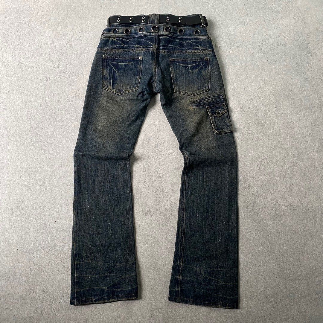 14th Addiction × If Six Was Nine × Japanese Brand Japanese double waist ripped blue isan lgb style Size US 31 - 1 Thumbnail