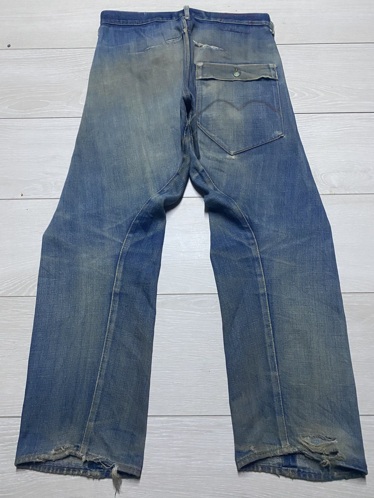 Levi's Vintage Levis Engineered Mud Wash Distressed Twist Leg Jeans Size US 31 - 2 Thumbnail