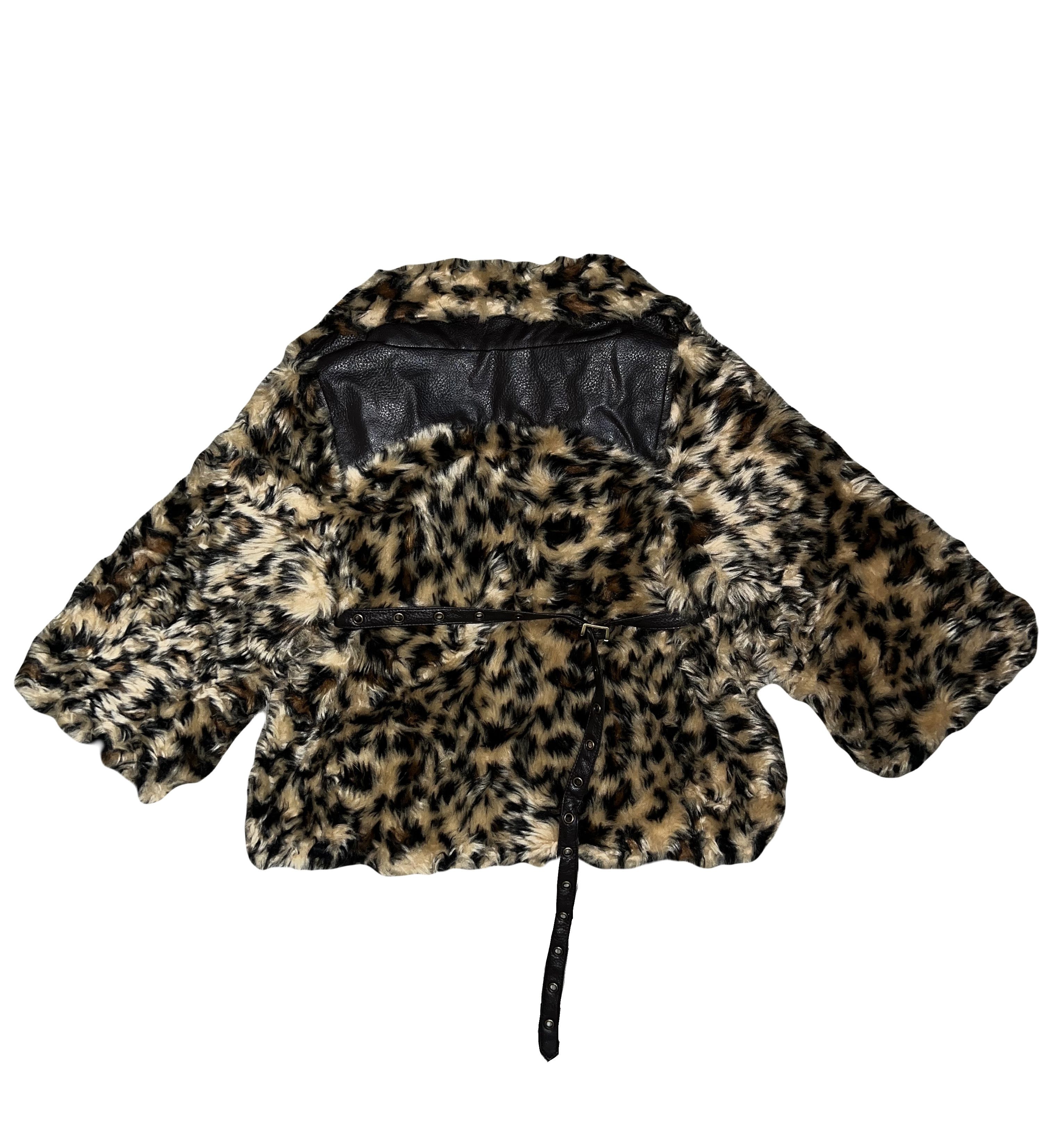 Japanese Brand Rare JSG leopard fur crop jacket 🐆 Size S / US 4 / IT 40 - 2 Thumbnail